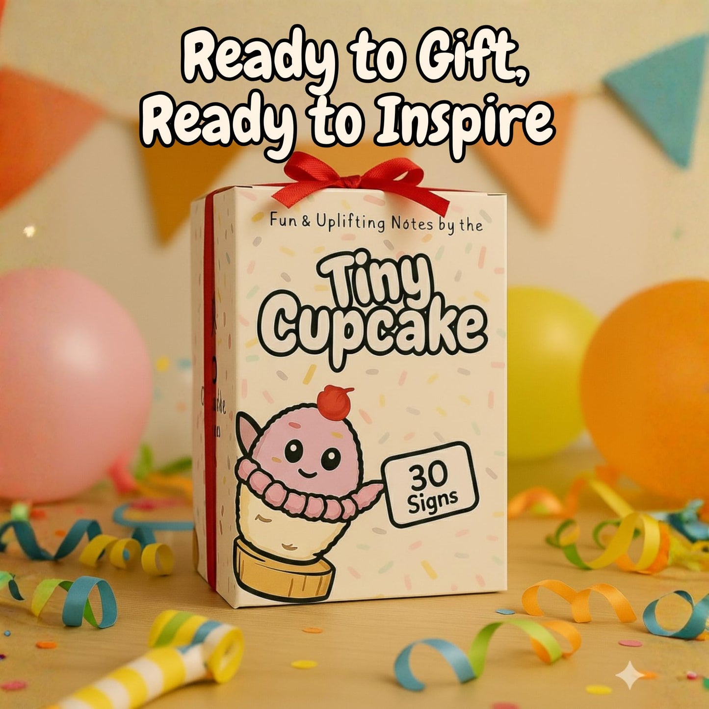 Friendship Gifts for Women - Handmade Positive Crochet Cupcake with 30 Cute Affirmation Cards for Emotional Support | Birthday Gift for Women, Best Friend, Bestie, Coworker | Mothers Day Present Idea