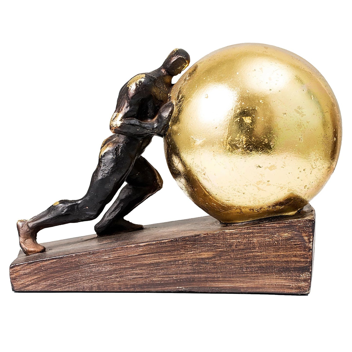 Lukitas Sisyphus Sculpture Home Decor, Struggler Statue, Sportsman Figurine Ornament for Office Living Room, Resin L8.5''