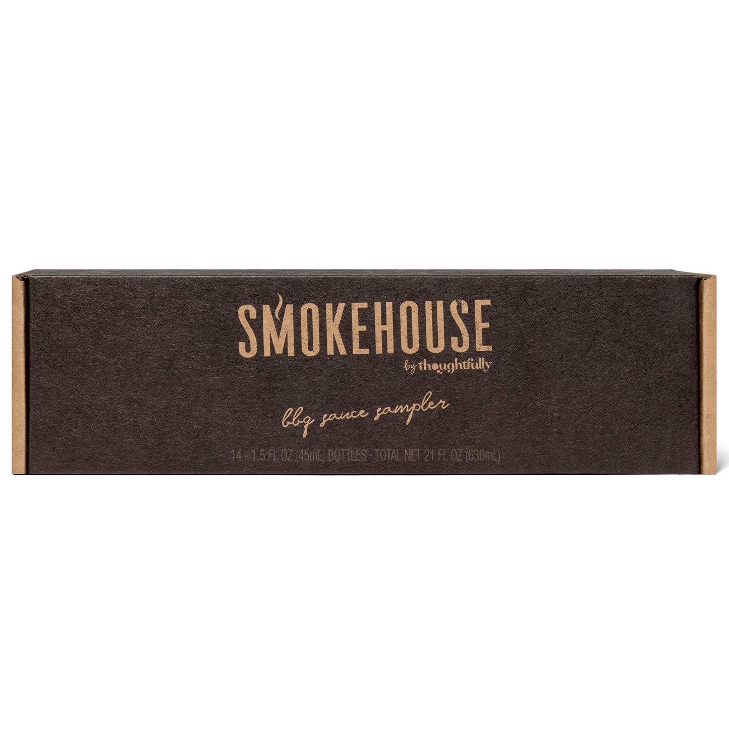 Smokehouse by Thoughtfully, Gourmet BBQ Sauce Sampler Variety Pack in Glass Bottles, Vegan and Vegetarian, Flavors Range from Full-Bodied Pitmaster Classics to Foodie-Inspired Creations, Pack of 14