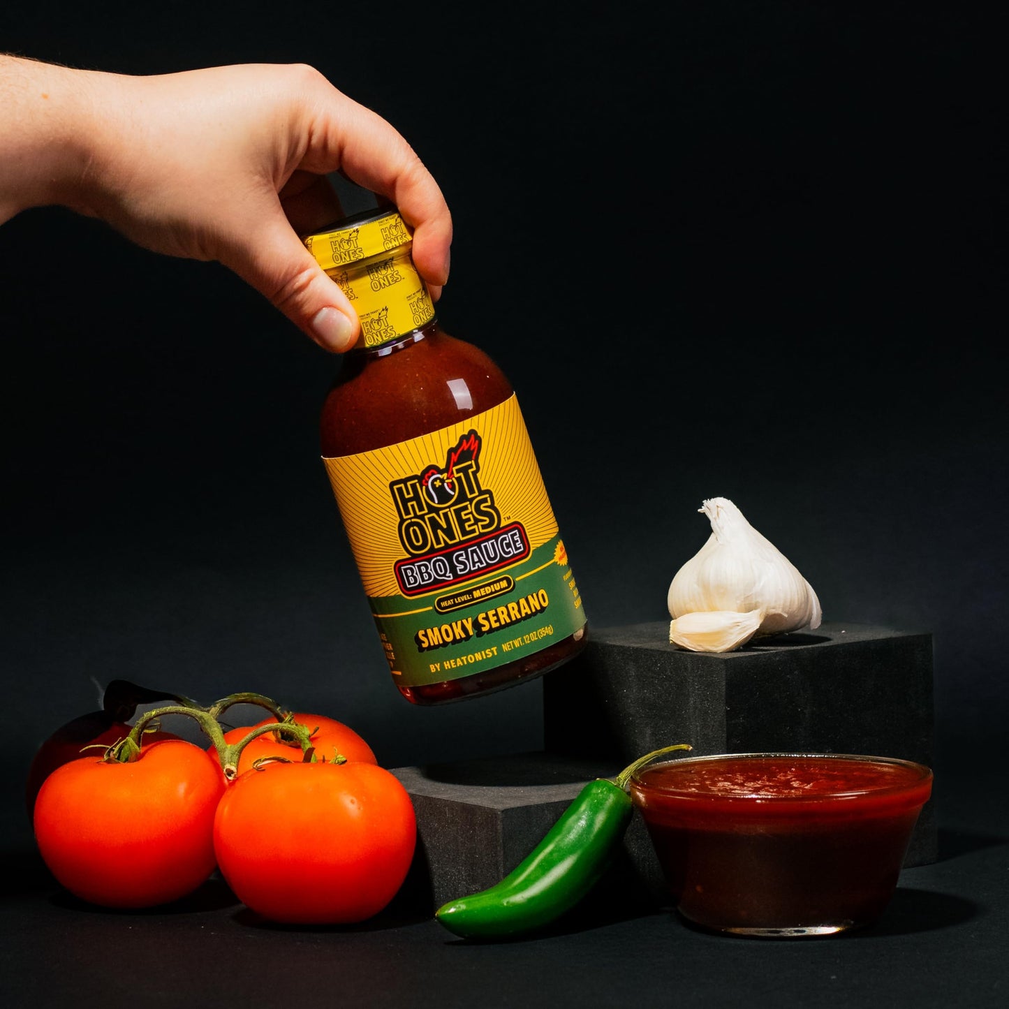 Hot Ones BBQ Sauce Trio - Variety Pack - Gift Set - Original, Smoked Serrano, Caribbean