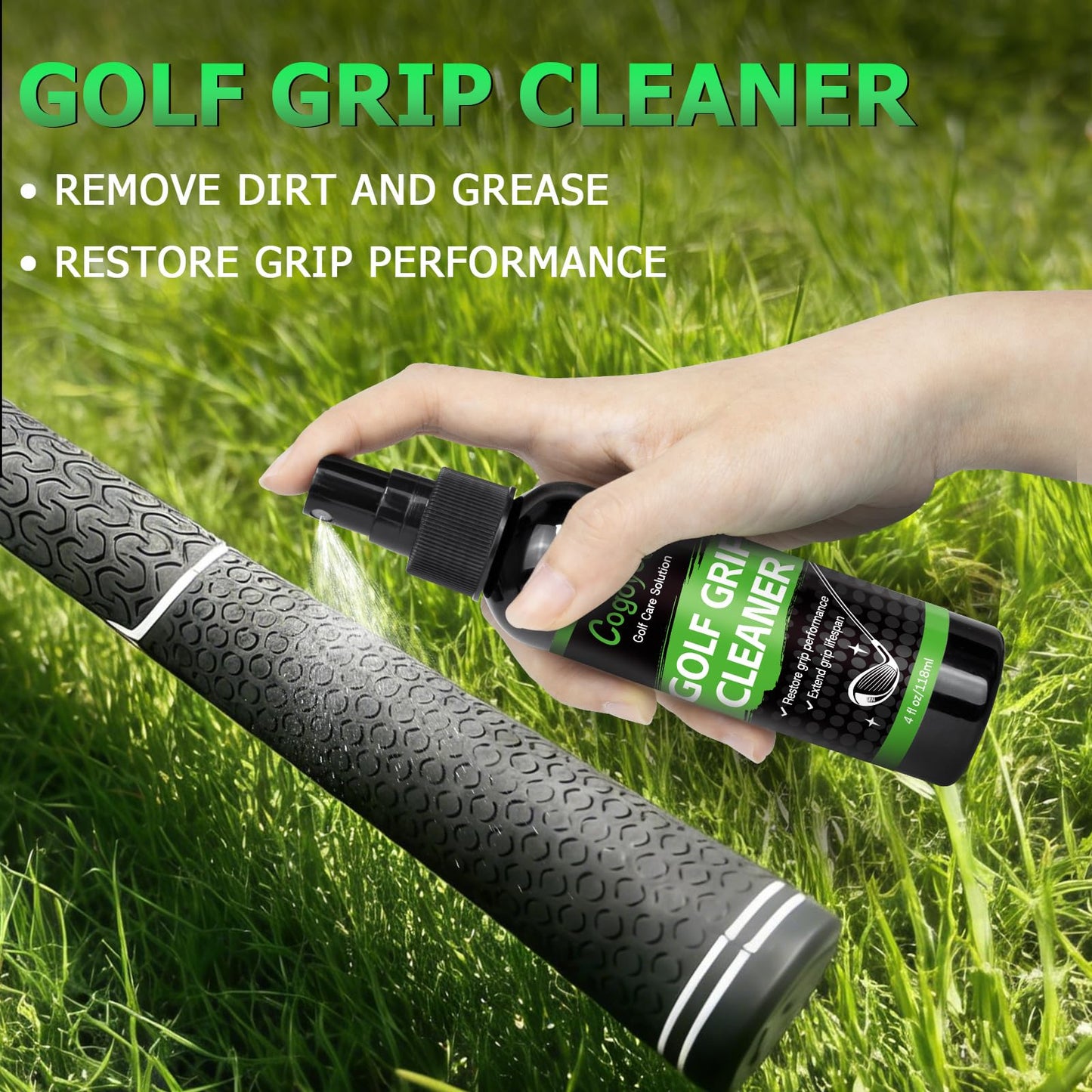cogoyolo Pro Golf Club Care Kit with Golf Club Cleaner,Polish,Brush,Grip Cleaner,Golf Club Cleaning Kit Golf Accessories for Men, Golf Gifts for Golfers