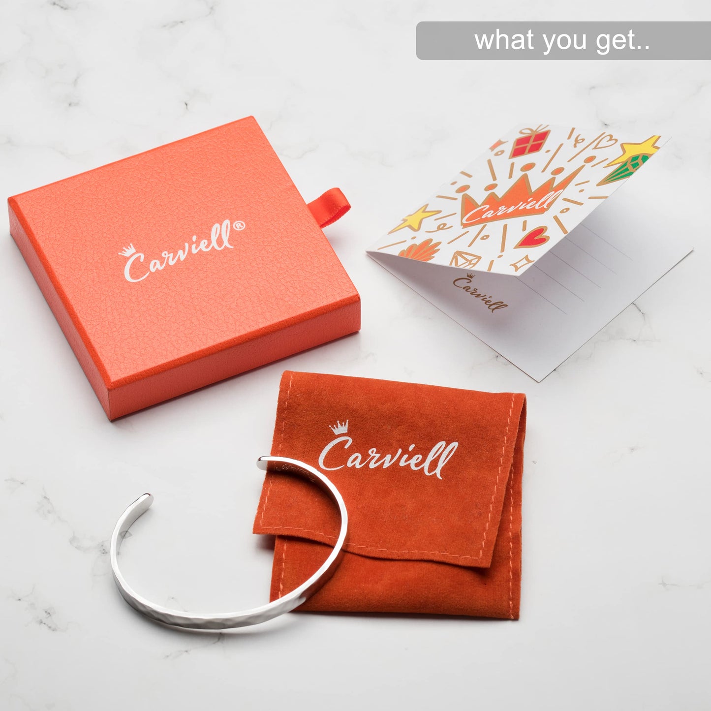 Carviell Inspirational Bracelet for Women – Personalized Cuff Jewelry, Encouragement Gifts for Teens, Mom, Sister, Daughter, Cousin – Motivational Bangle, Affirmation Jewelry, Uplifting Present
