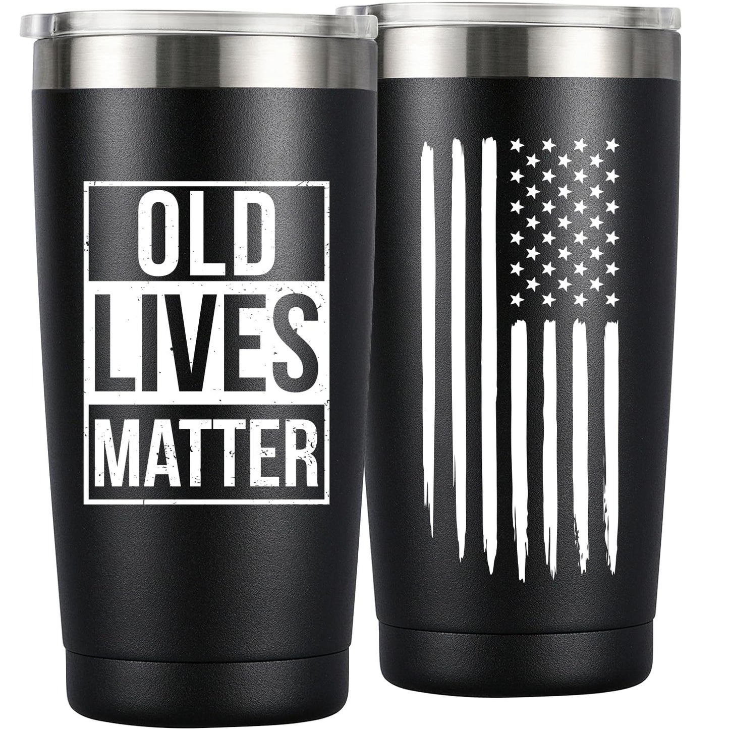 MASGALACC Funny Retirement Gift for Men, Dad, Grandpa, Father - 20oz Insulated Coffee Mug - Gag 40th, 50th, 60th, 70th, 80th Birthday Gift for Him from Son, Daughter, Friend