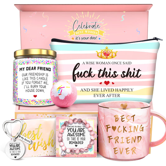 Birthday Gifts for Women Best Friends Friendship Gifts for Women Funny Gifts for Female BFF Female Bestfriend Bestie Scent Candles Coffee Mug Gifts for Friends Her Sister