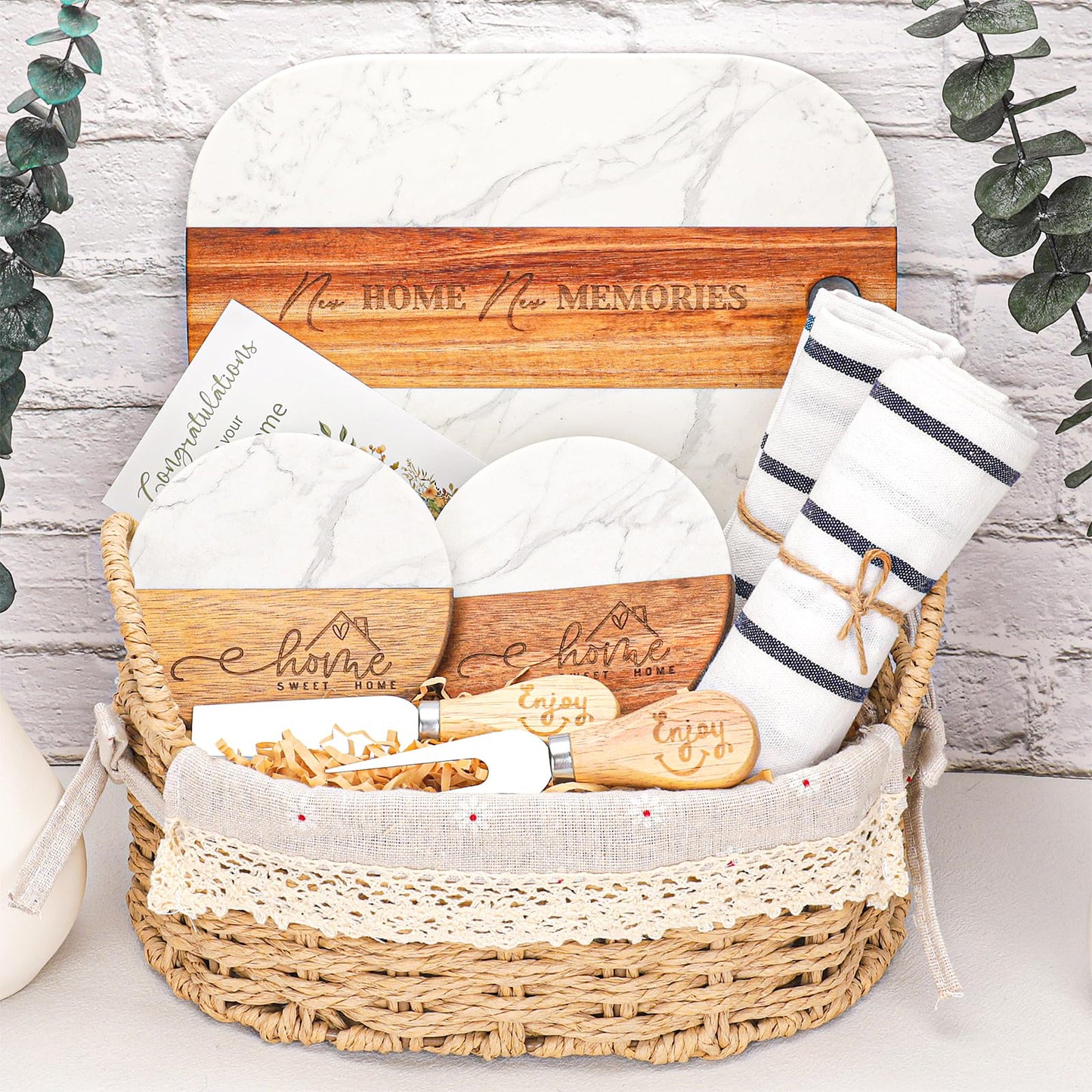 House Warming Gifts New Home,Unique Housewarming Gift Baskets for Couples, Clients, Women, New Home Gift for Home, Closing Gifts for Home Buyers, First Home Gift Ideas, New Apartment