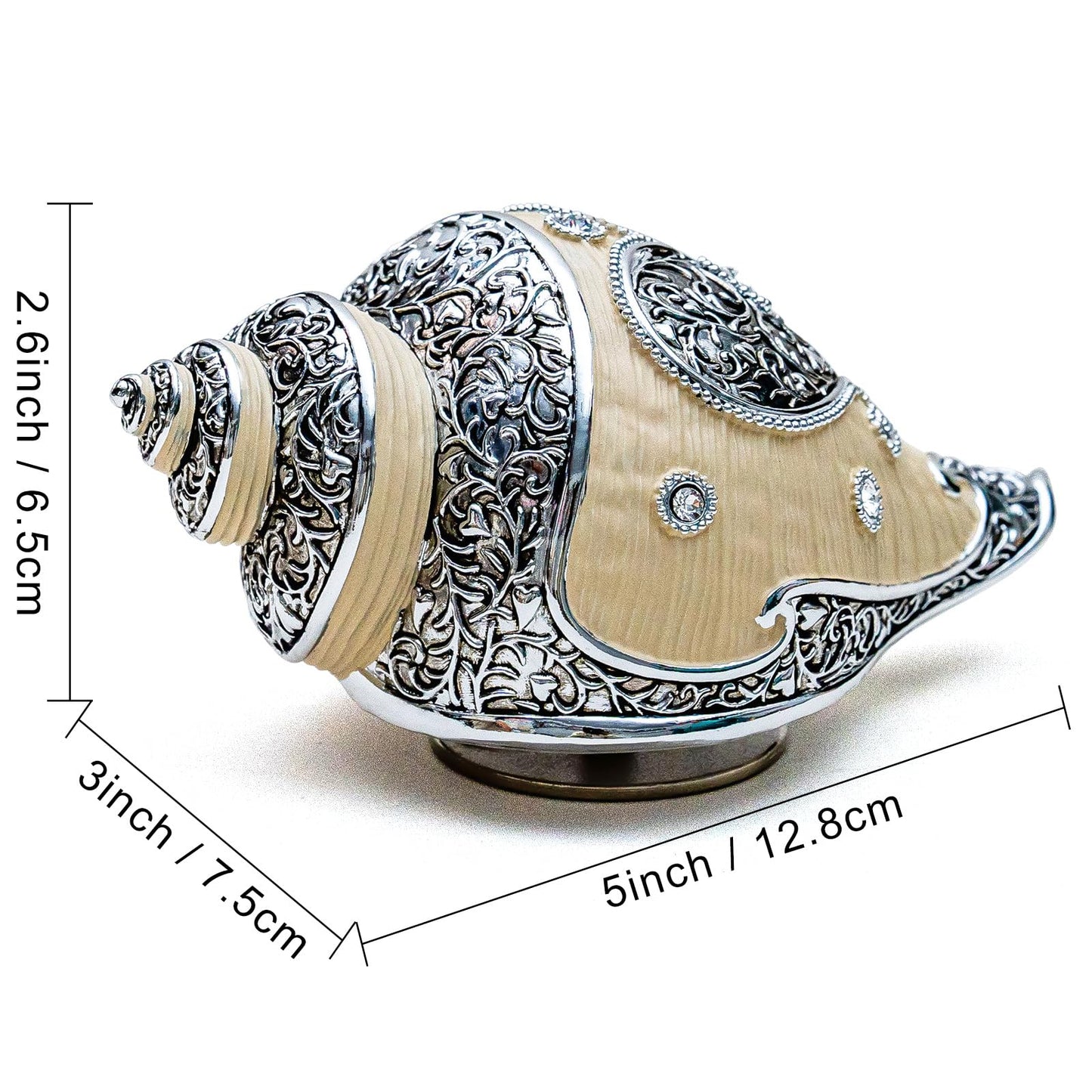 JARLL Luxury Conch Music Box Gift for Women Daughter Friends Sister Girlfriend Wife, Wind Up Music Box Play Memory, Ocean Gift for Wedding Anniversary Christmas Birthday