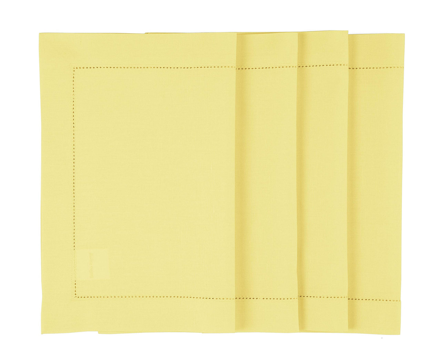 Solino Home Yellow Placemats Set of 4 - Cotton Linen Hemstitch Placemats 14 x 19 Inch for Spring, Summer, Mothers Day