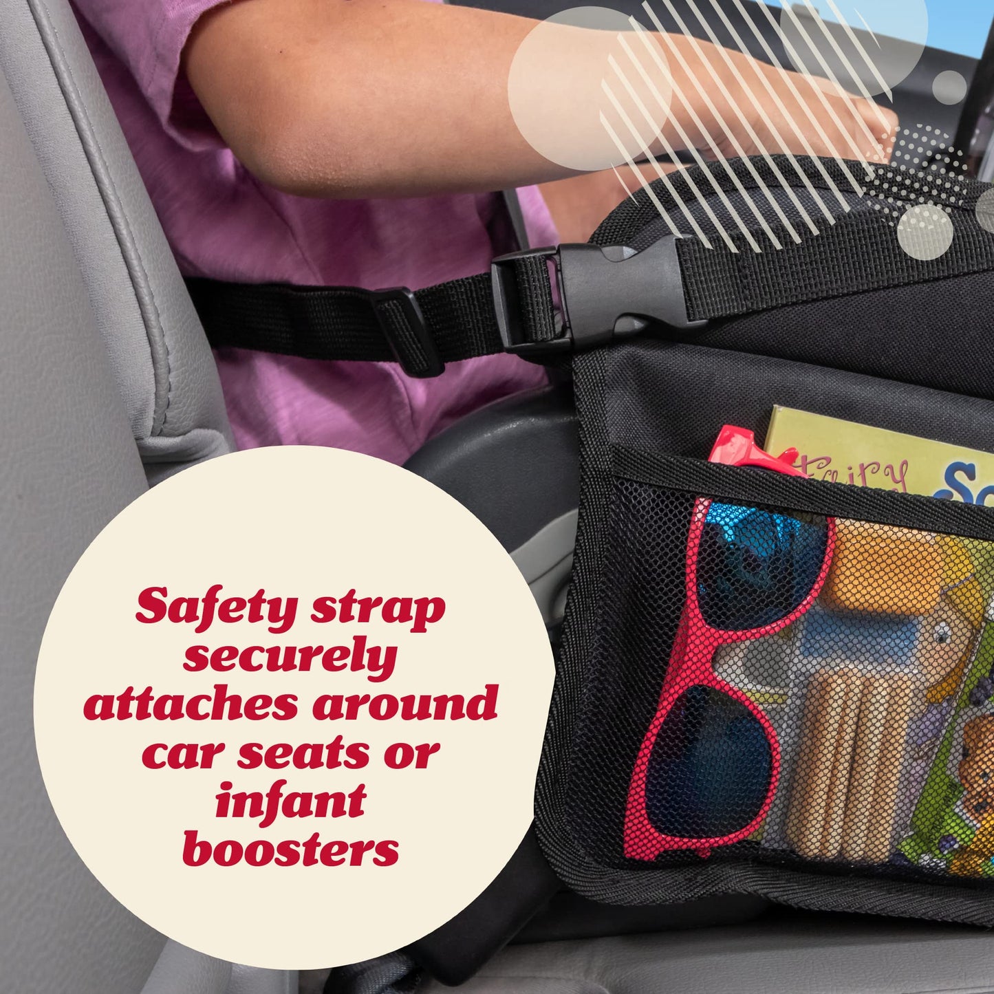 Lusso Gear Kids Travel Tray for Car - Road Trip Essentials for Kids - Car Seat Tray for Toddlers & Kids - for Airplane, Kids Travel Desk, Road Trip Activities (Floral)