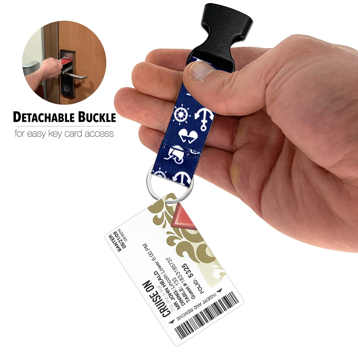 Cruise On Cruise Lanyard for Ship Cards – 2-Pack Retractable Badge & Waterproof Key Card Holder for Ship Cards – Cruise Essentials 2026-2027, Perfect for Travel & Vacation (White & Blue)