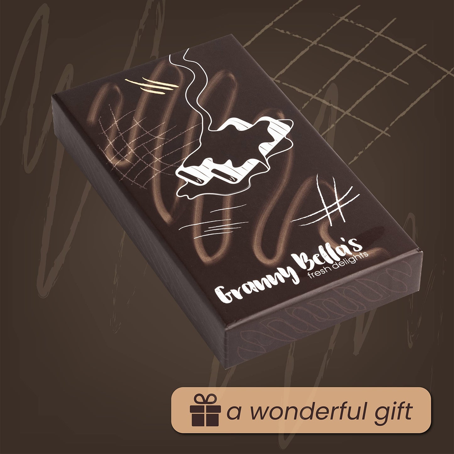 Granny Bellas Mothers Day 5 Chocolate Covered Wafers for Girlfriend, Boyfriend, Him, Her Gift Basket, Spring Treats Prime Dairy Chocolate Cookie Gifts Baskets, Delivery for Mother, Mom, Grandmother, Grandma, Wife, Sister, Daughter