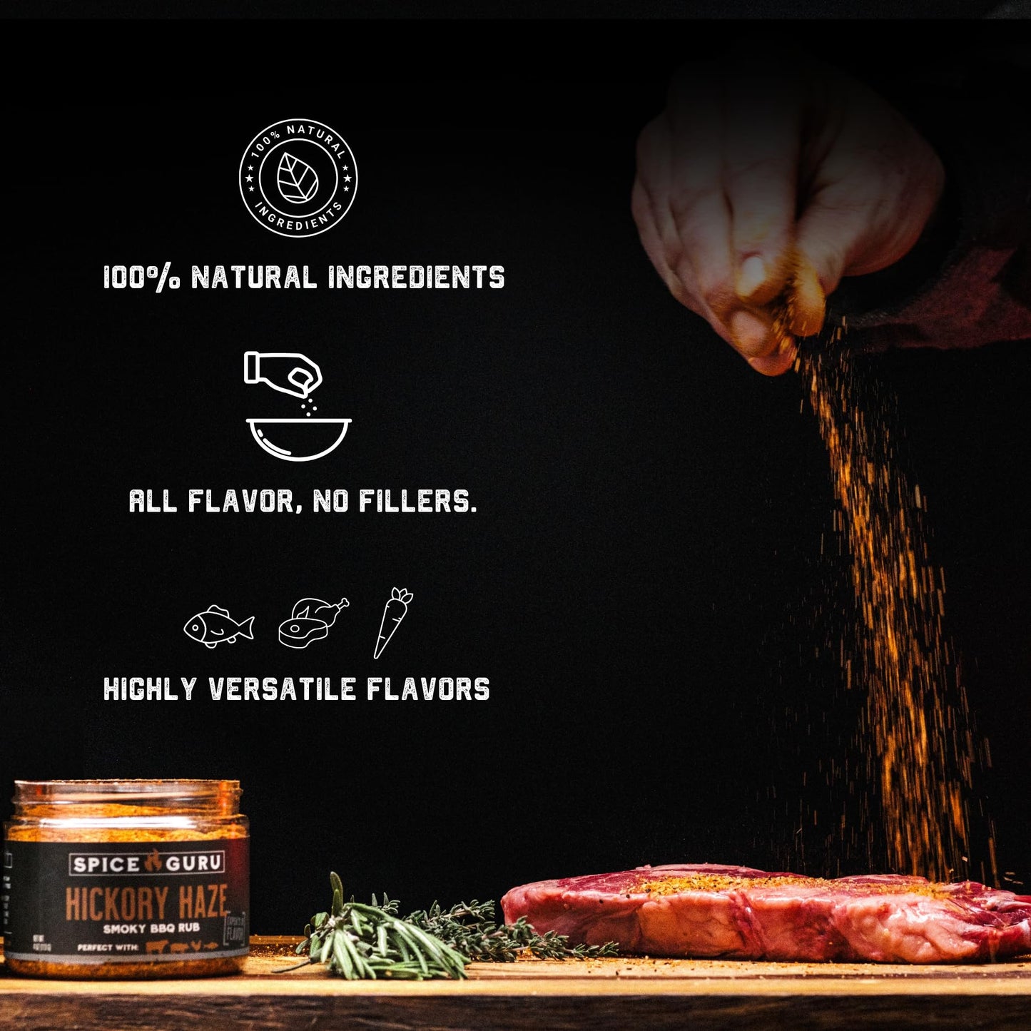 Spice Guru BBQ Rub Gift Set – 4 Flavor Barbecue Seasoning Sampler – Mens Christmas Gifts for Dad, Husband or Brother – Premium Grilling Spices & Holiday Gift Set for Grill Lovers - Grill Accessories