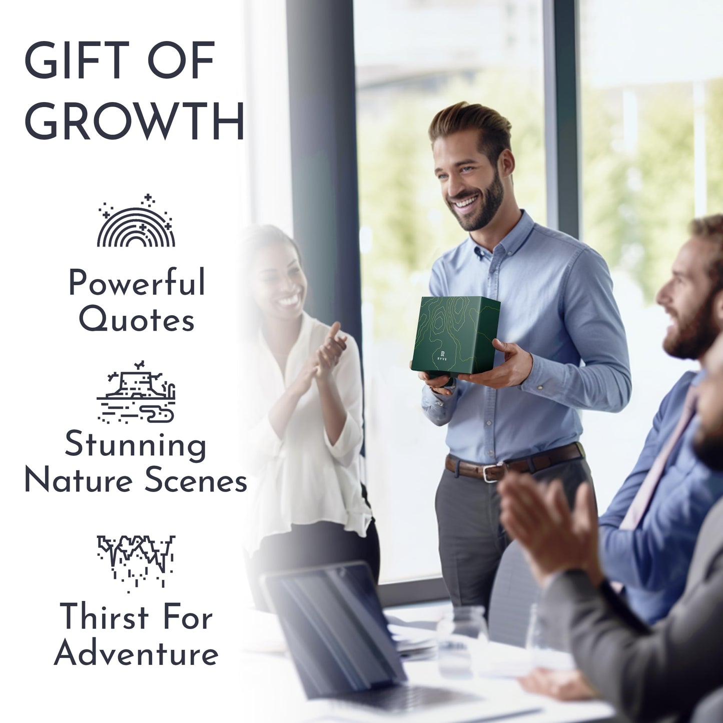 Motivational Calendar for Men – Daily Flip Calendar with 366 Inspirational Quotes – Inspirational Gifts for Him, Office Decor, Desk Accessories, Daily Affirmations, Perpetual Desk Calendar, Office Gifts