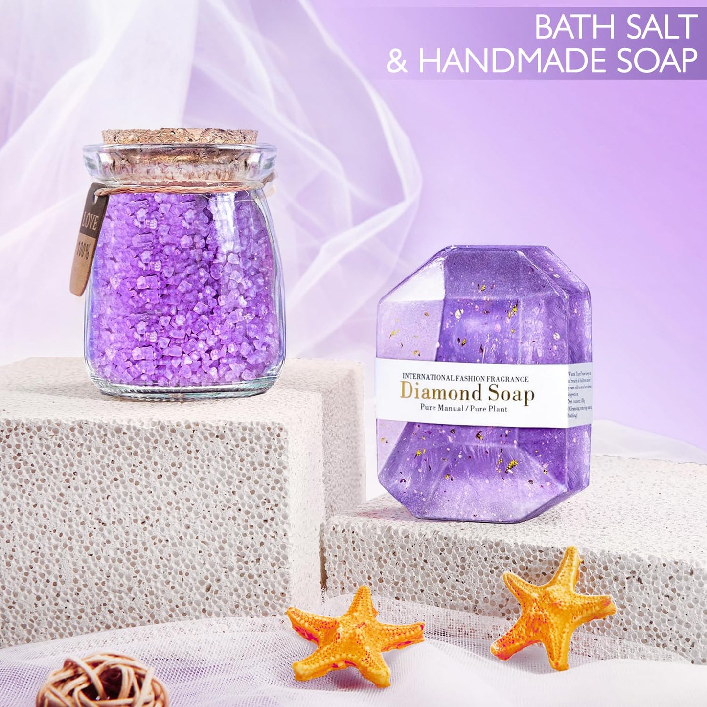 Gifts for Women, Birthday Gifts for Women, Happy Birthday Gifts Basket for Woman,Lavender Relaxing Spa Gifts Basket for Best Friends Female Wome n Sister Mom Wife Her Girlfriend Coworker