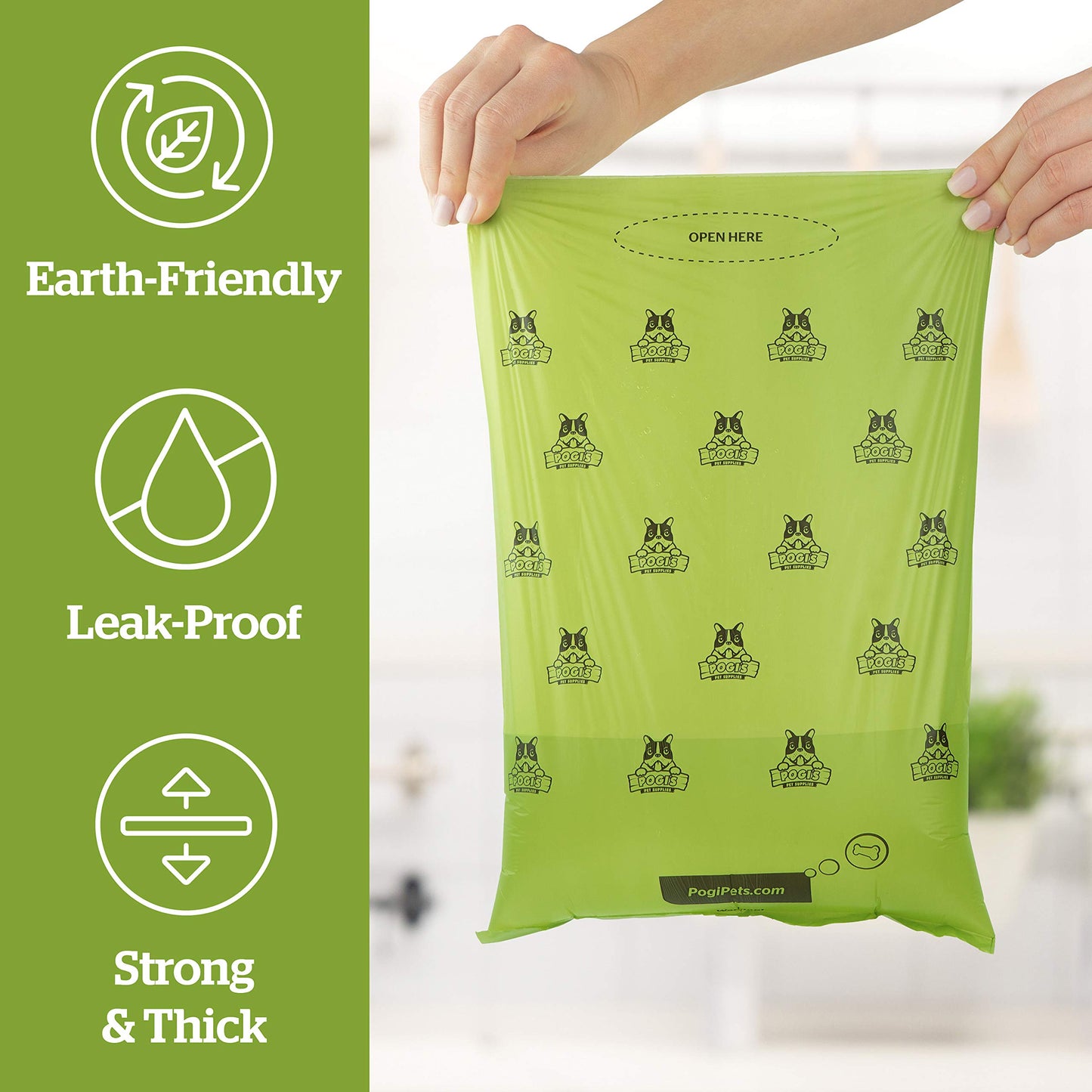 Pogi's Poop n' Wipe Combo - 500 Dog Poop Bags and 100 Plant-based Grooming Wipes Bundle