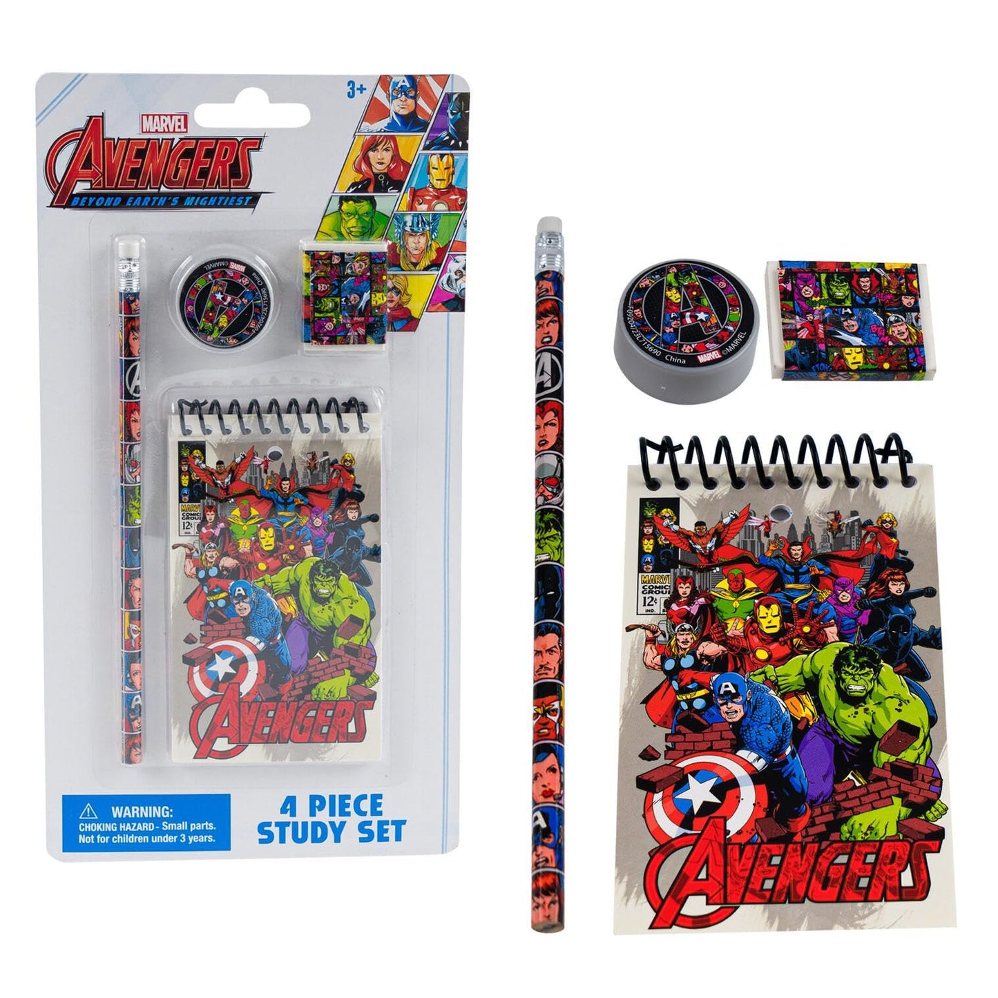 Marvel Avengers School Supplies Set - Avengers Stationery Bundle with Avengers Pencil Case, Avengers Pencil, Erasers, Stickers, More | Marvel School Supplies for Boys