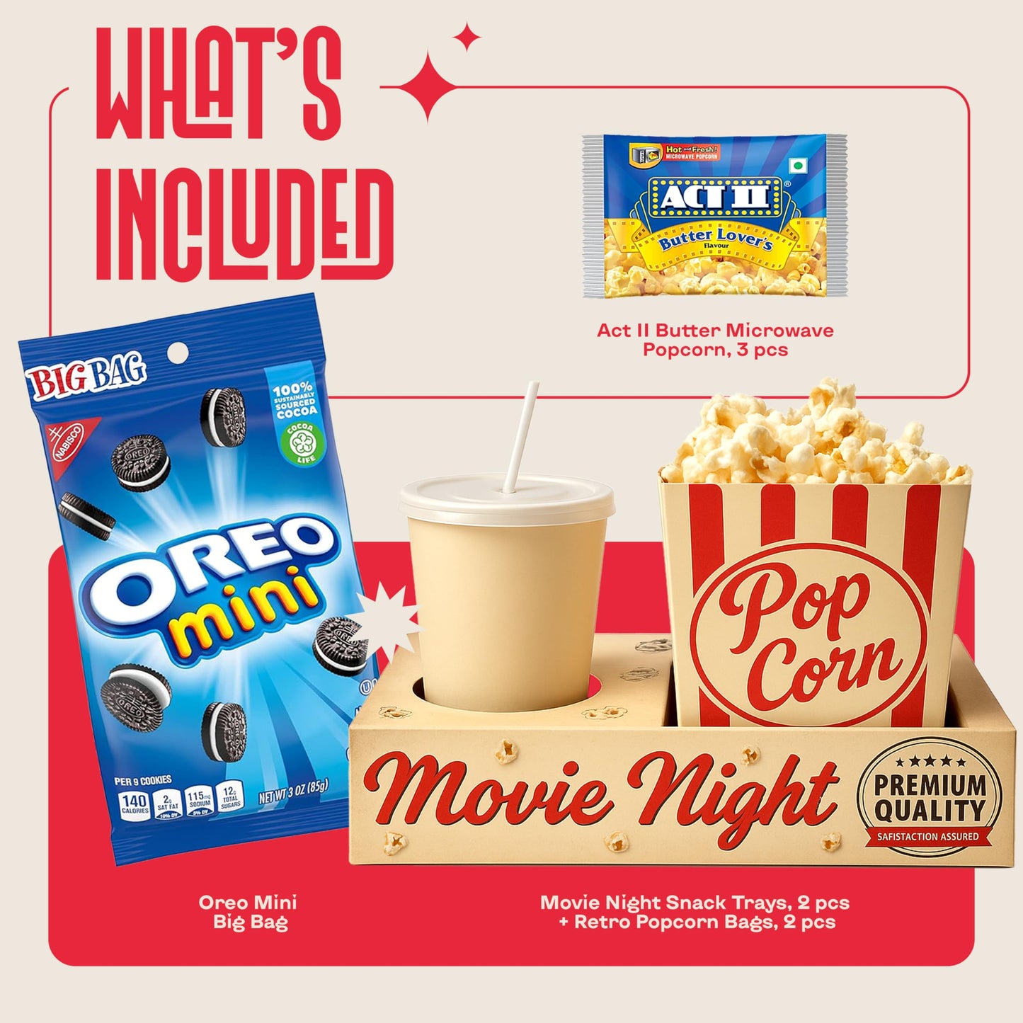 Movie Night Supplies: Candy Variety Pack – Movie Gift Basket Includes Theatre Candy Assortment, Snack Trays, Popcorn Buckets – Date Night Kit & Housewarming Gifts by CraveKraft