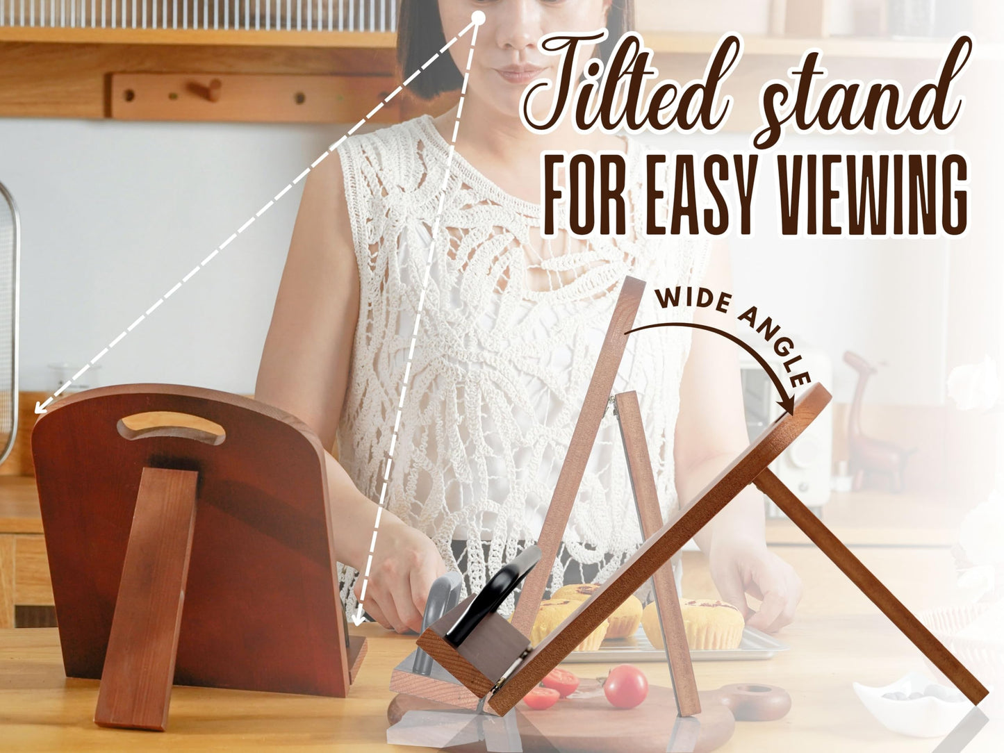 InnoBeta Nonna Gifts, Cookbook Stand for Kitchen Counter, Perfect Gifts for Nonna on Birthday, Adjustable Tablet Recipe Book Holder, Unique Italian Kitchen Decor
