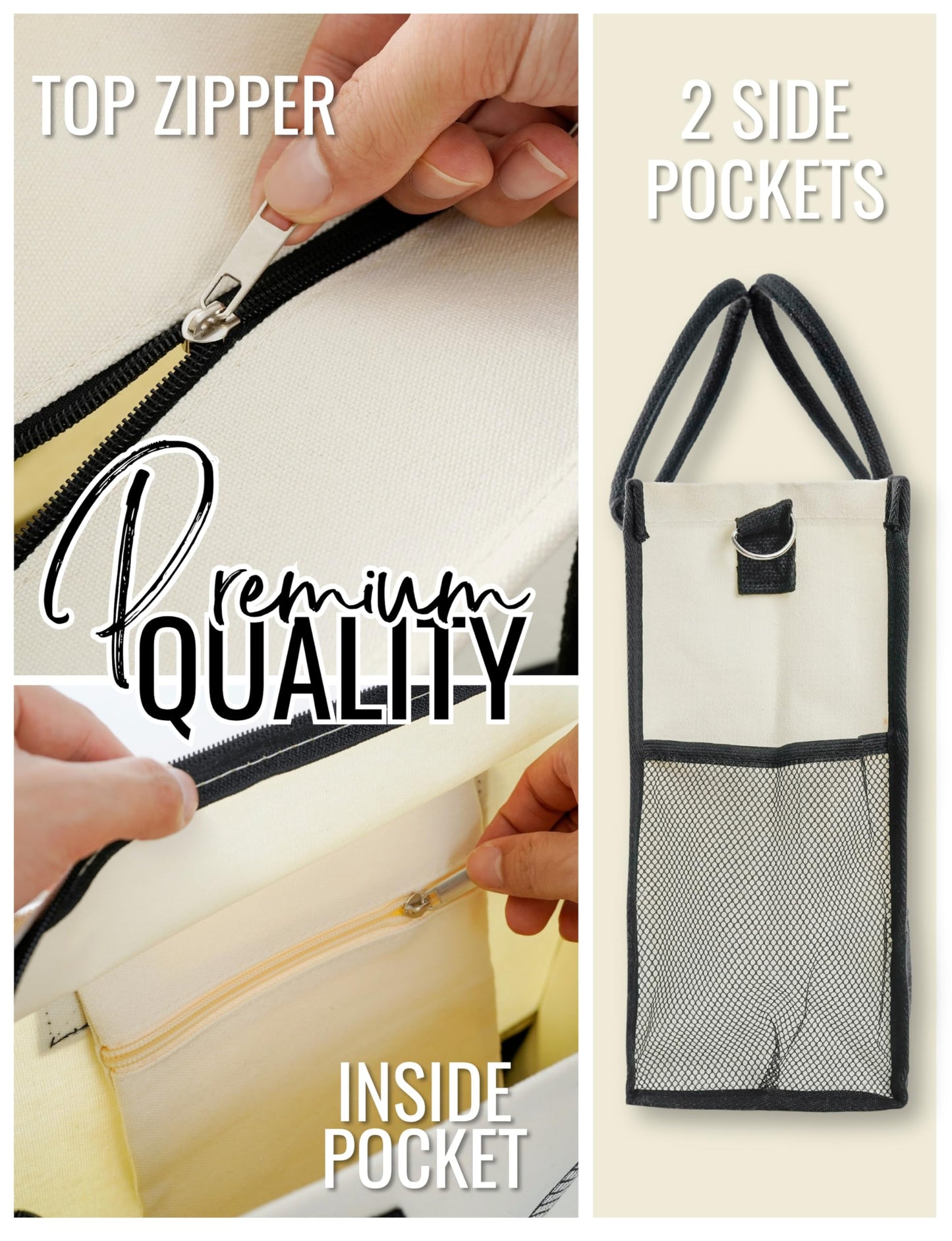 InnoBeta Yoga Gifts for Women, Yoga Instructor Gifts Tote Bag for Yoga Teacher with Top Zipper Closure and Shoulder Strap
