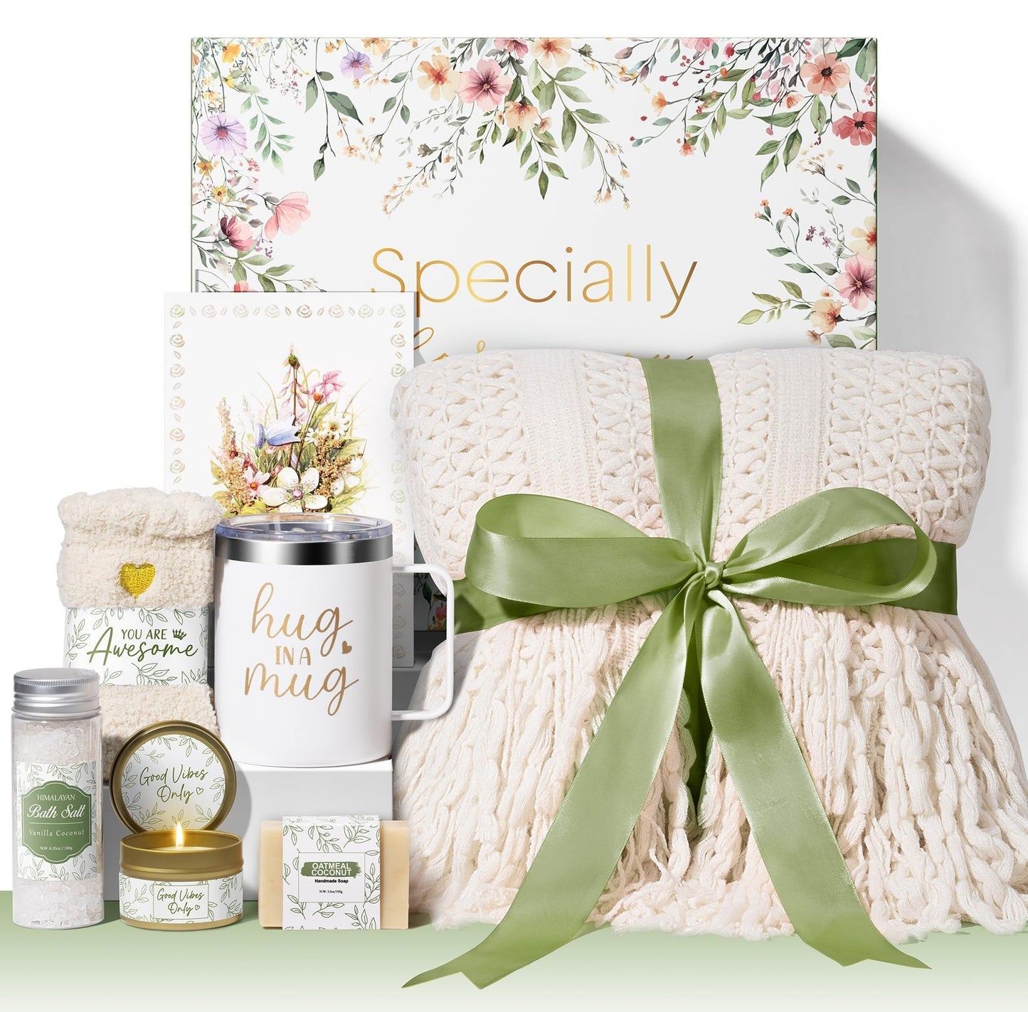 Self Care Gifts for Women Get Well Soon Gifts, Mothers Day Birthday Gifts for Women Care Package, Sympathy Gift Baskets Spa Gifts Thinking of You Inspirational Gifts for Mom Her Sister Grandma Friends