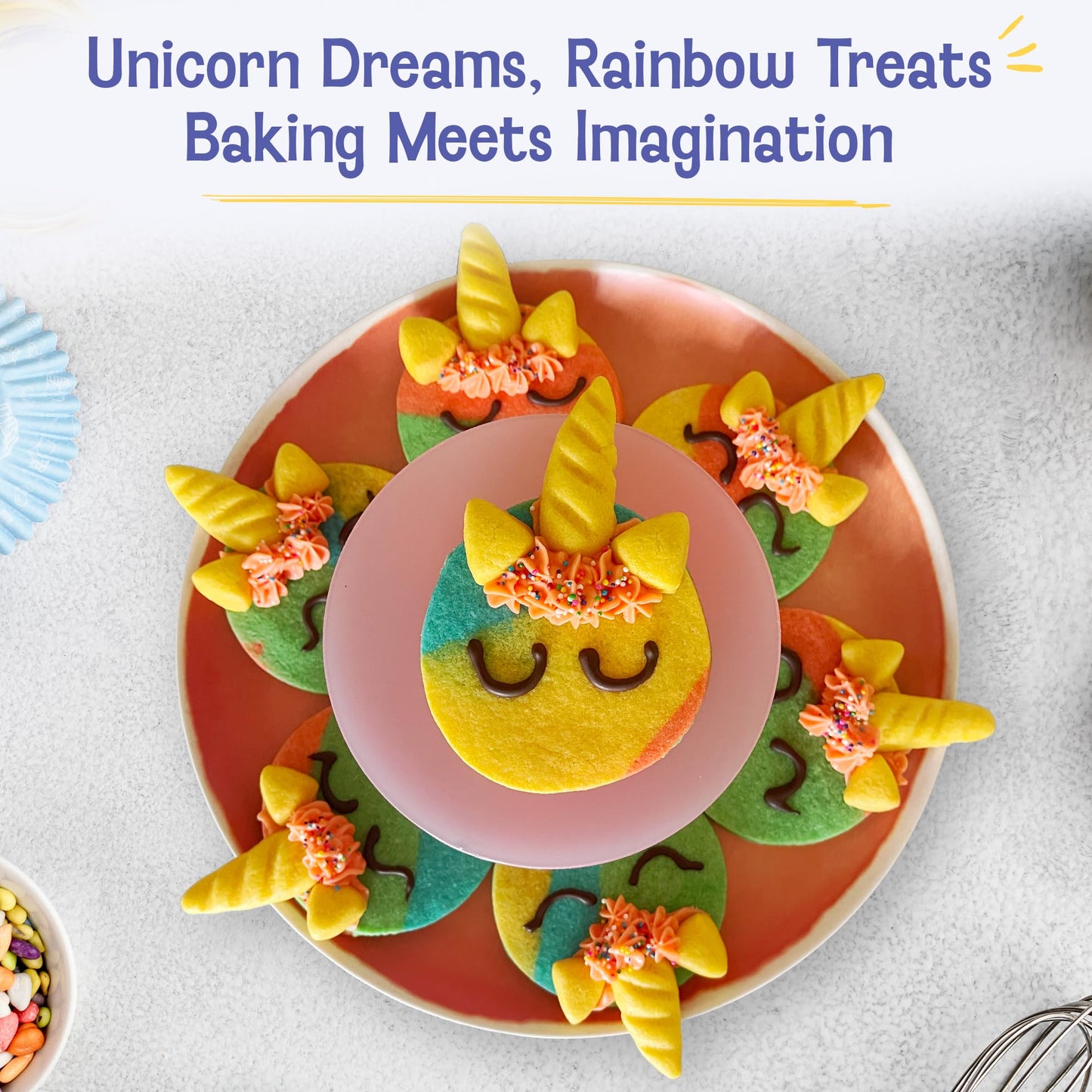 Baketivity x Duff Goldman Unicorn Cookies - Kids Baking Kit - Cooking Kits with Premeasured Ingredients, Decorating Supplies, STEM Activities - Kids Baking Sets for Girls, Boys Ages 6-12