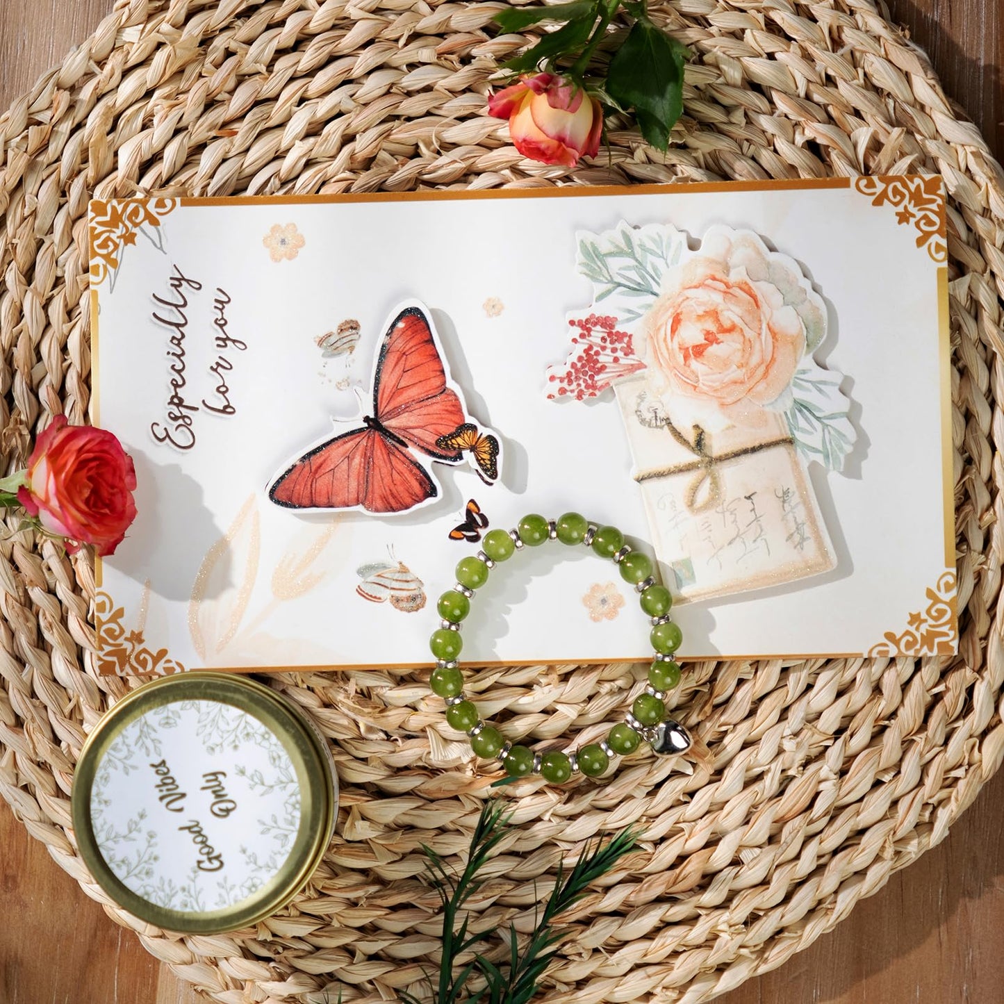 Valentines Day Gifts for Her - Spa Gift Box with Candle, Cozy Blanket, Tumbler & Bracelet - Romantic Self Care Package for Wife, Girlfriend - Birthday, Thinking of You