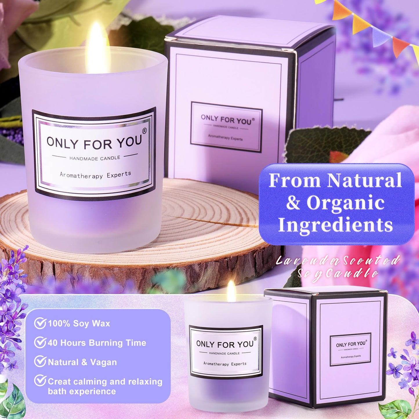 13PCS Birthday Gifts for Women,Mom, Wife, Girlfriend, Sister, Her- Self Care Package Get Well Soon Gifts Basket for Women Purple Birthday Gifts Mothers Day Baskets for Mom