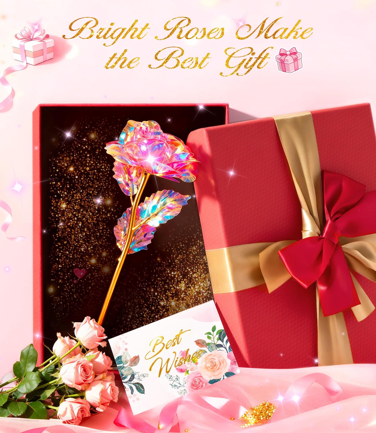 Birthday Gifts Basket for Women Mom Her Sister Grandma, Get Well Self Care Gift For Friend, Relax Spa Set-Luxury Flannel Blanket Rose Flower, Wife Gift Mothers Day Christmas Valentines Jeowoqao