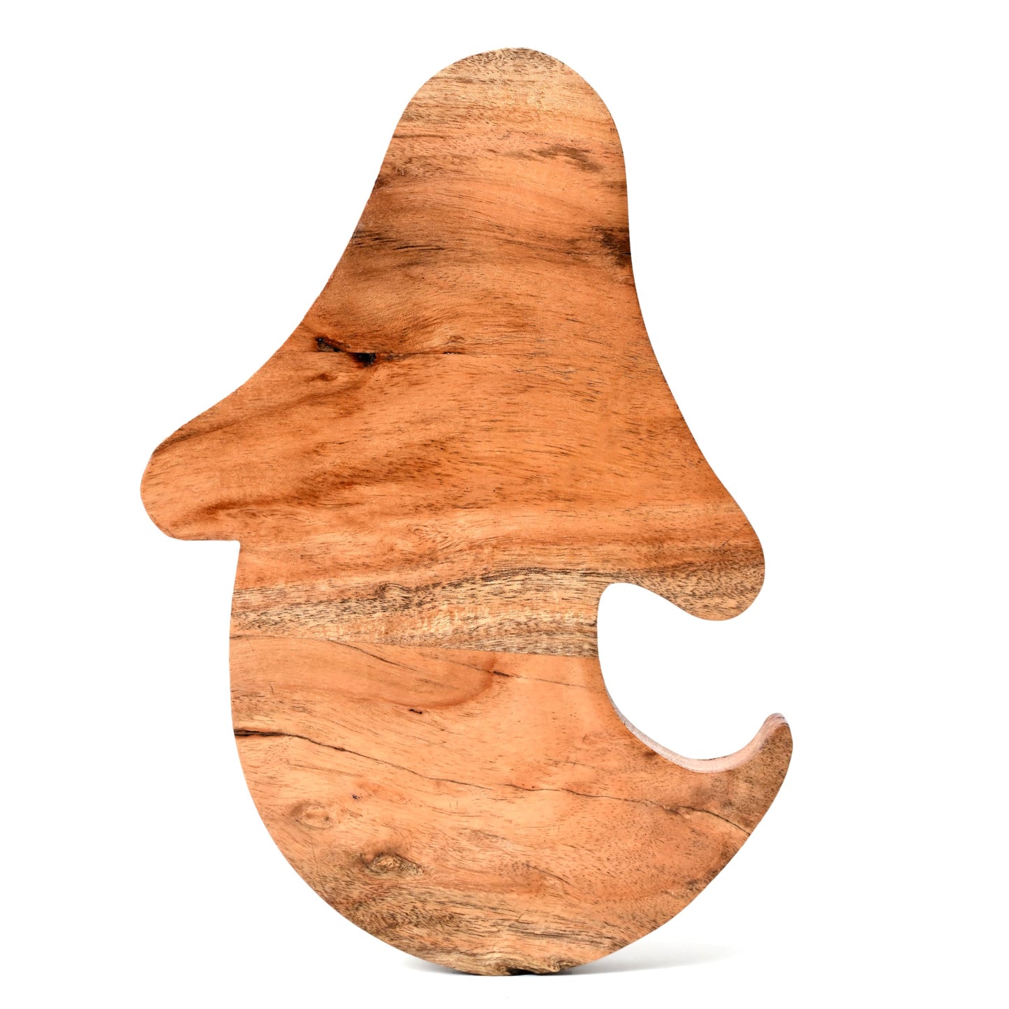 Treen Art Creepy Wooden Halloween Kitchen Cutting Board for Decor, 14"L x 10"W Ghost Butcher Block Piece, Charcuterie Platter for Cheese, fruits and Salad Serving Board