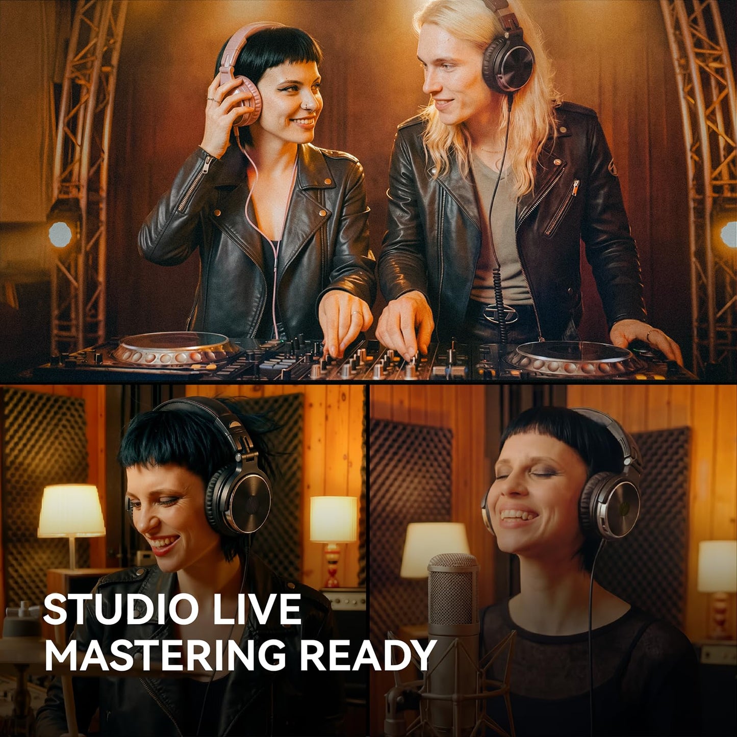 OneOdio Wired Over Ear Headphones Hi-Res Studio Monitor & Mixing DJ Stereo Headsets with 50mm Drivers and 1/4 to 3.5mm Jack for AMP Computer Recording Podcast Keyboard Guitar Laptop - Black