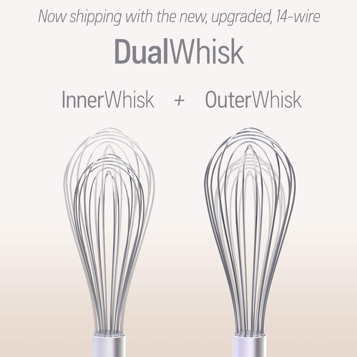 Whisk Wiper - Wipe a Whisk Easily - Multipurpose Kitchen Tool Made In USA - Includes 11" Stainless-Steel Whisk - Cool Baking Gadget, A Great Gift For Men & Women (2pc Whisk Wiper Set, Clear)