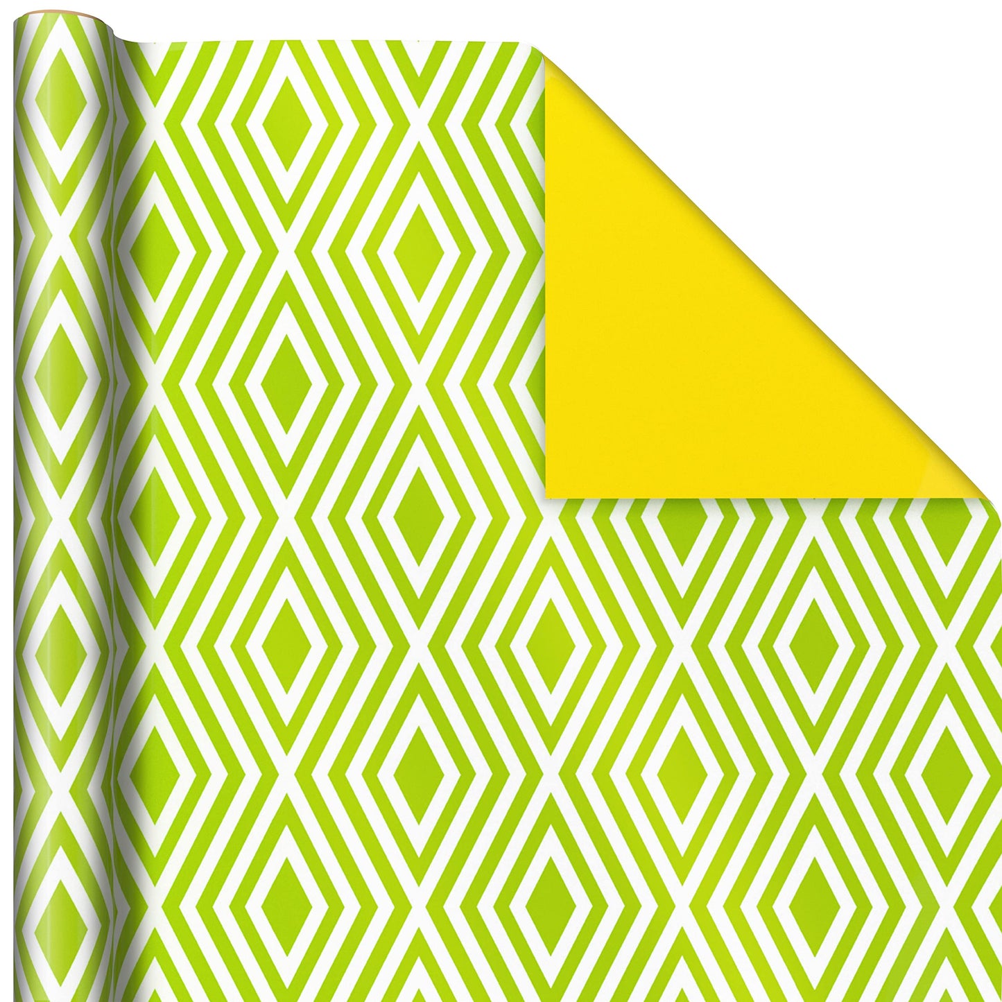 Hallmark Modern Wrapping Paper Rolls for Birthday, Graduation, Christmas, Gift Wrap Paper (Set of 3 Reversible Rolls: 75 sq. ft. ttl.) Black, White, Blue, Orange, Yellow & Green for All Occasions