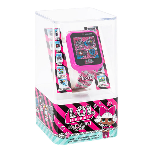 L.O.L. Surprise Kids Smart Watch with Touchscreen Selfie Camera Voice Recorder Calculator and Step Counter – Interactive Watch with Games and 10 Character Watch Faces – Fits Wrist Sizes 5.5" to 8"