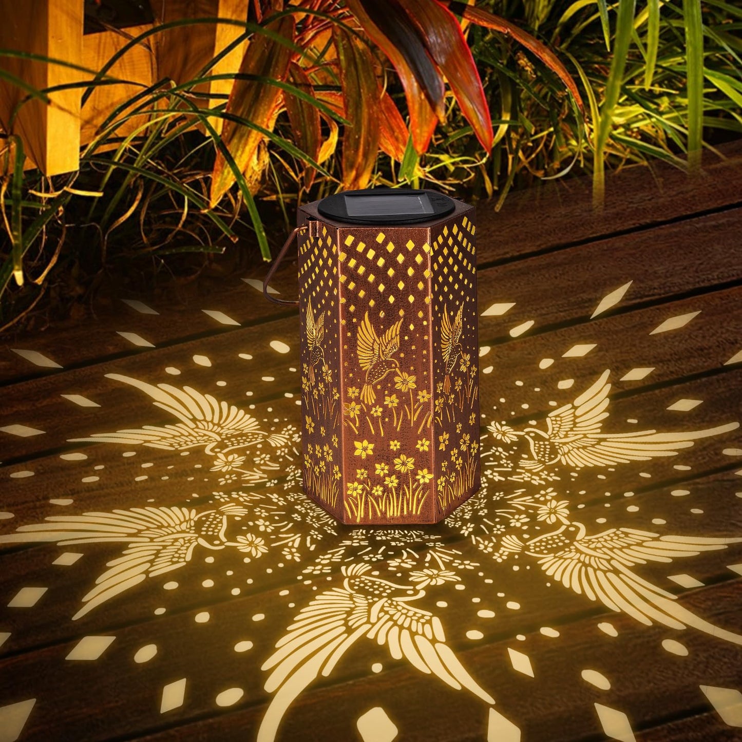 2 Pack Hummingbird Solar Lanterns Outdoor Waterproof - Mothers Day Gifts for Mom Grandma, Birthday Gifts for Women, Solar Lights Outdoor Garden Decor for Outside