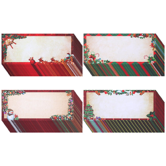 Zhanmai 60 Christmas Envelopes #10 Holiday Xmas Self Adhesive Envelopes for Mailing, Office, Business, Wedding, Birthday, Party, Gift Supplies, 4.13 x 9.53 Inch