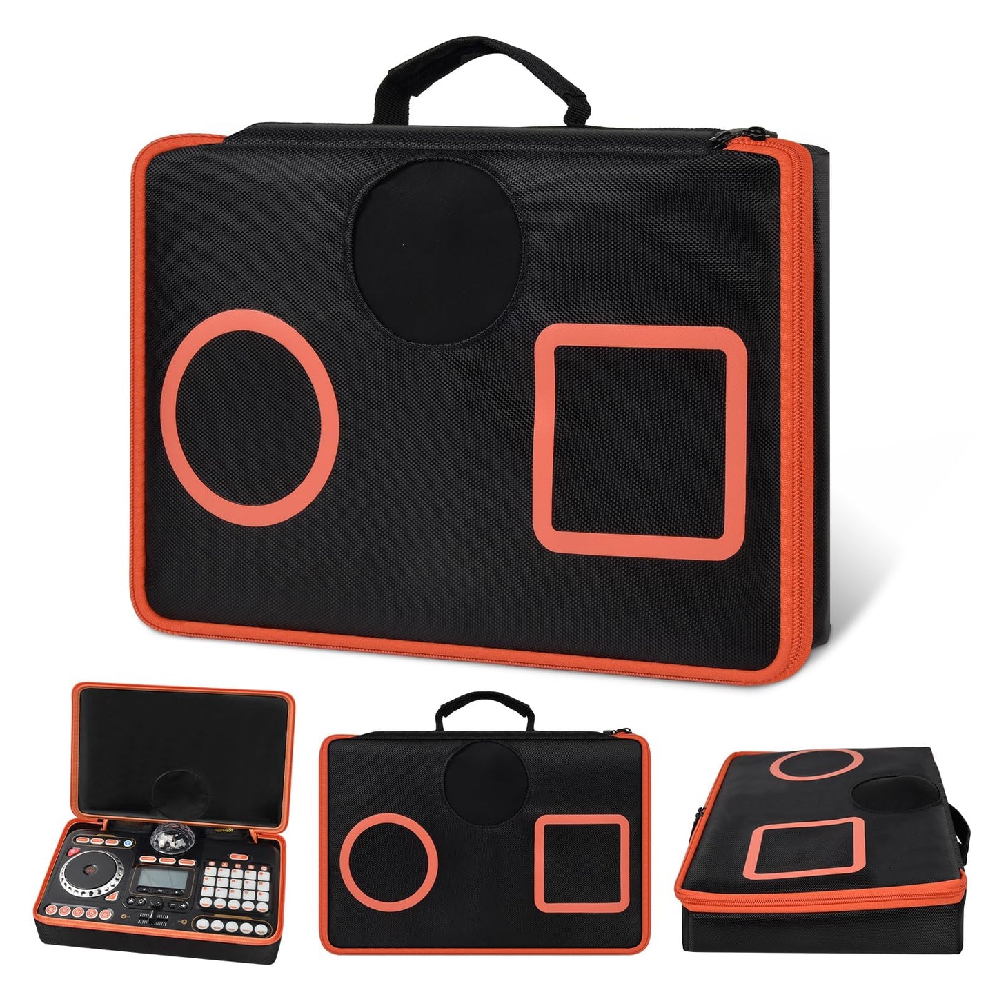 Peciue DJ Mixer Bag for VTech KidiStar DJ Mixer, Kidi DJ Mix, (Not Included Kids Music Toy DJ Mixer) - Case Only (orange)