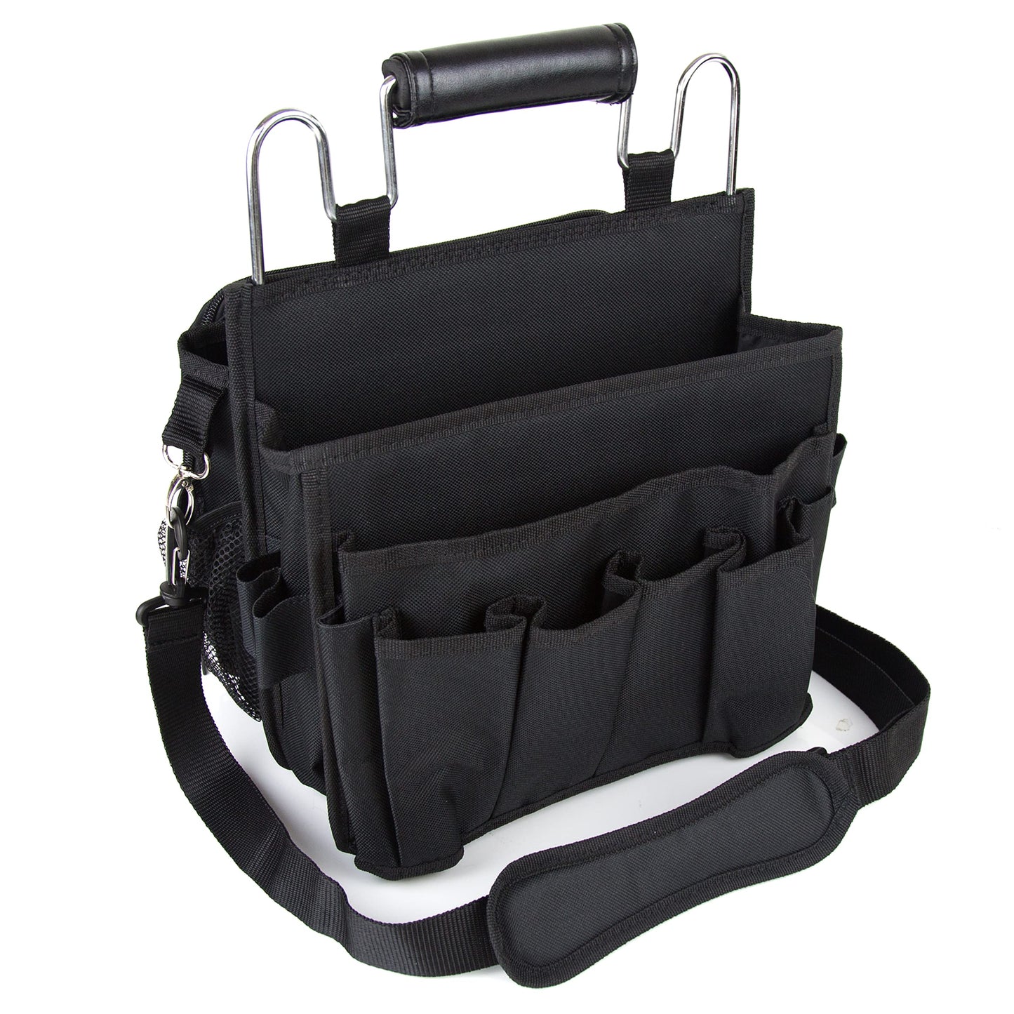 Salon Supply Co Open Hair Stylist Case – Sturdy Metal Frame Hairdresser Bag – Cosmetology Organizer for Hair Stylists – Hair Styling Tool Bag and Storage Organizer