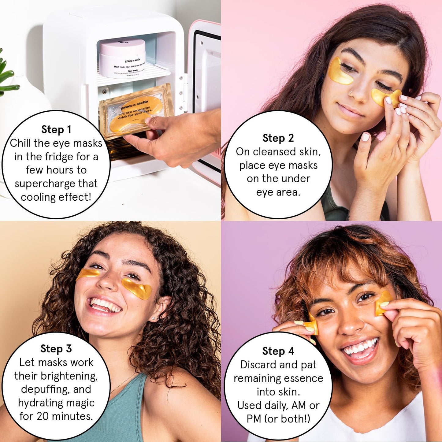 grace & stella Under Eye Patches (12 pairs) Eye Masks for Puffy Eyes and Dark Circles - Graduation Gifts for Teens, Birthdays, Bachelorette Party Favors, Self Care Gifts for Women - Vegan Cruelty-Free