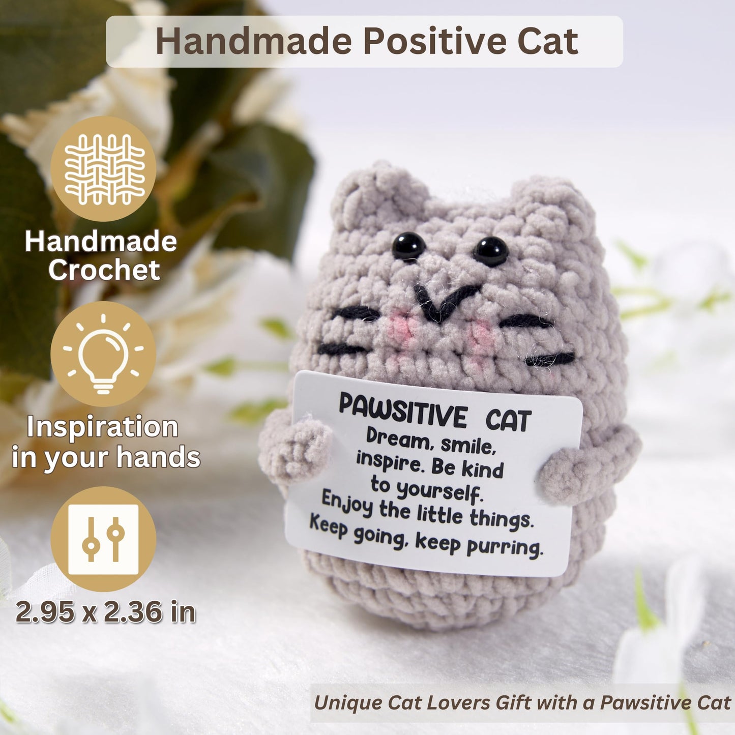 QUILE Fun Cat Mom Mothers Day Gifts Box, Cat Lover Gifts for Women, Premium Cats Themed Gifts Set for Women with Borosilicate Glass Cup Crochet Doll & Socks, Crazy Cats Lady Gift Basket for Birthday