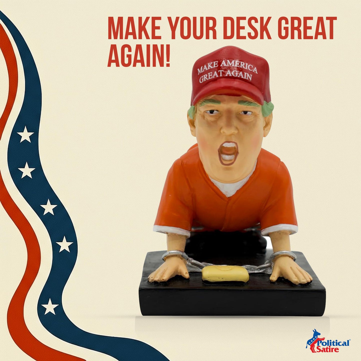 Political Satire Donald Trump Pen Holder - Donald Trump Merchandise. Funny Gifts for Men, White Elephant Gifts for Adults. Unique Gifts, Gag Gifts for Men, Mens Gifts.
