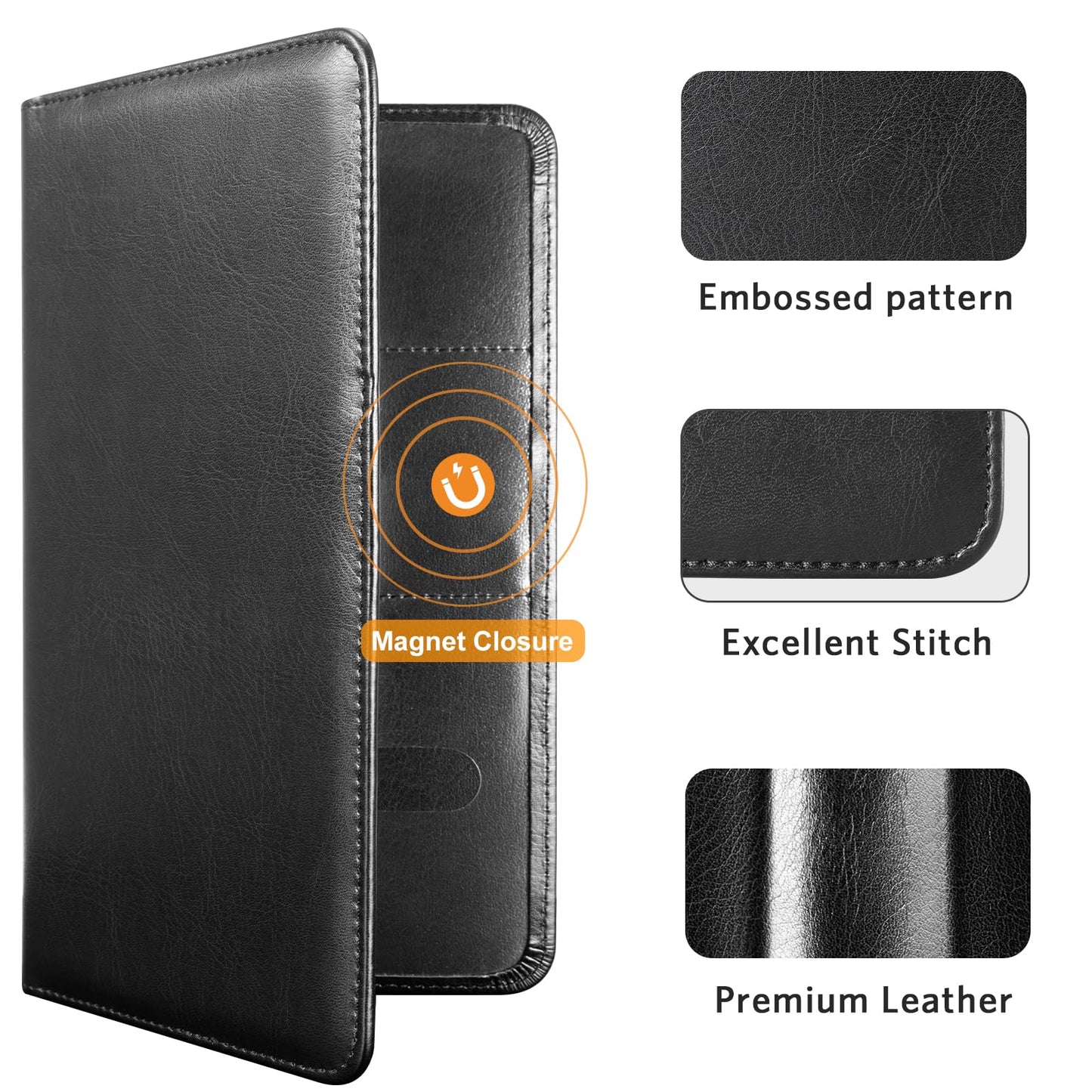 CoBak Car Registration and Insurance Holder - Vehicle Glove Box Car Organizer,Auto Truck Comparment Accessories Case with Magnetic Closure for Driver License,Cards