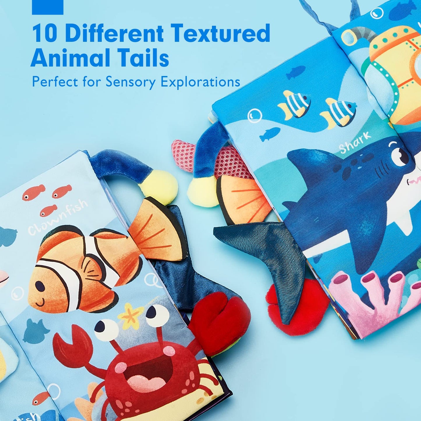 hahaland Baby Books 0-6 Months, Infant Tummy Time Toy Baby Toys 6 to 12 Months Touch Feel Book Baby Gifts for Boy Girl 0-3 Months Learning Toy Baby Birthday Easter Basket Stuffers(Single)