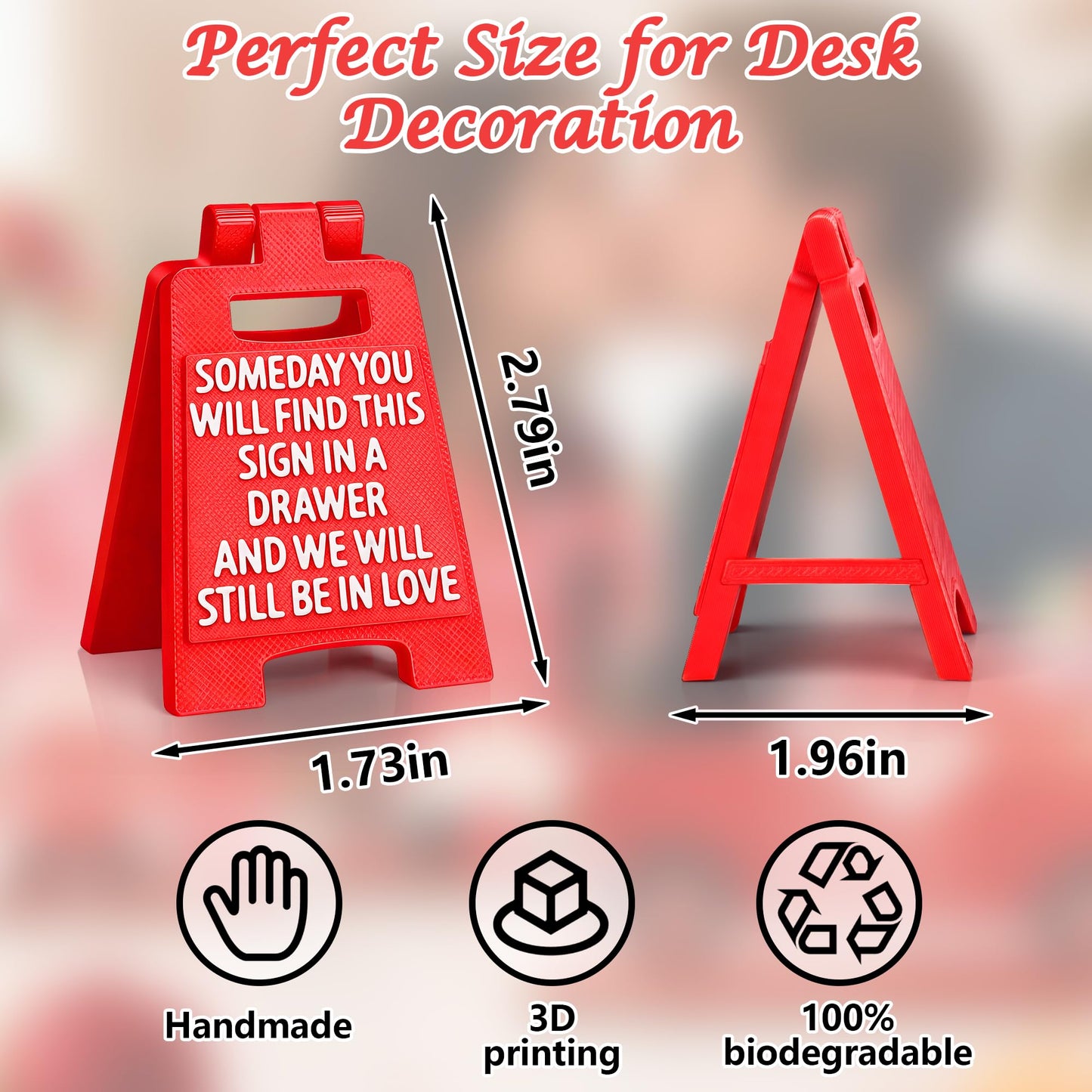 Mini Sign Valentines Day Her Him Gifts for Wife Husband Anniversary Women Gifts for Girlfriend Boyfriend Birthday Romantic Love You Gift for Couples Find This Sign In A Drawer 3D Printed Desk Decor