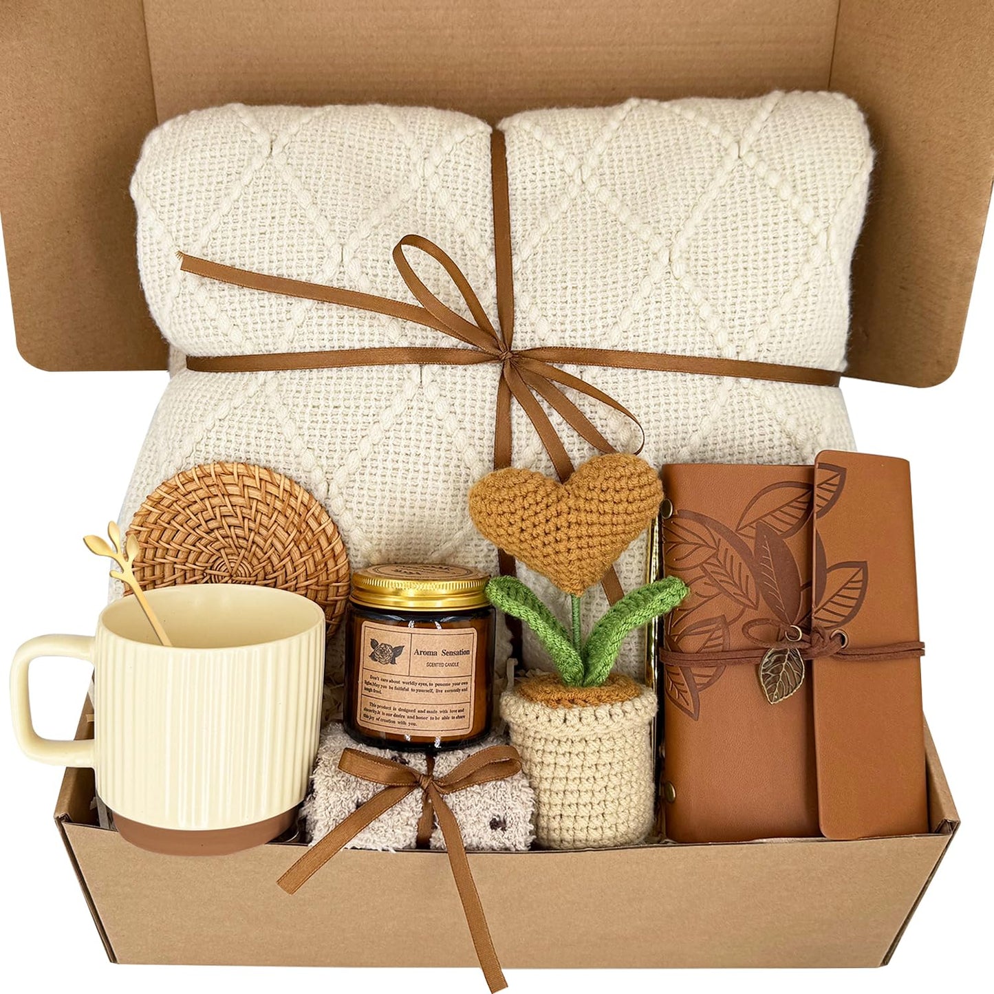 Get Well Gift for Women,Sending Sunshine Self Care Package Thinking of You Unique Birthday Gift Baskets for Women Best Friend Sister Wife Girlfriend Mothers Day Gifts
