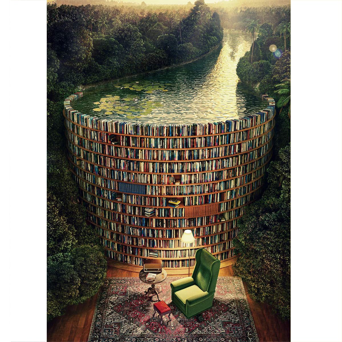 Ingooood- Jigsaw Puzzles 1000 Pieces for Adults- Fantasy Series- Collection Pavilion_IG-0292 Entertainment Toys for Adult Special Graduation or Birthday Gift Home Decor