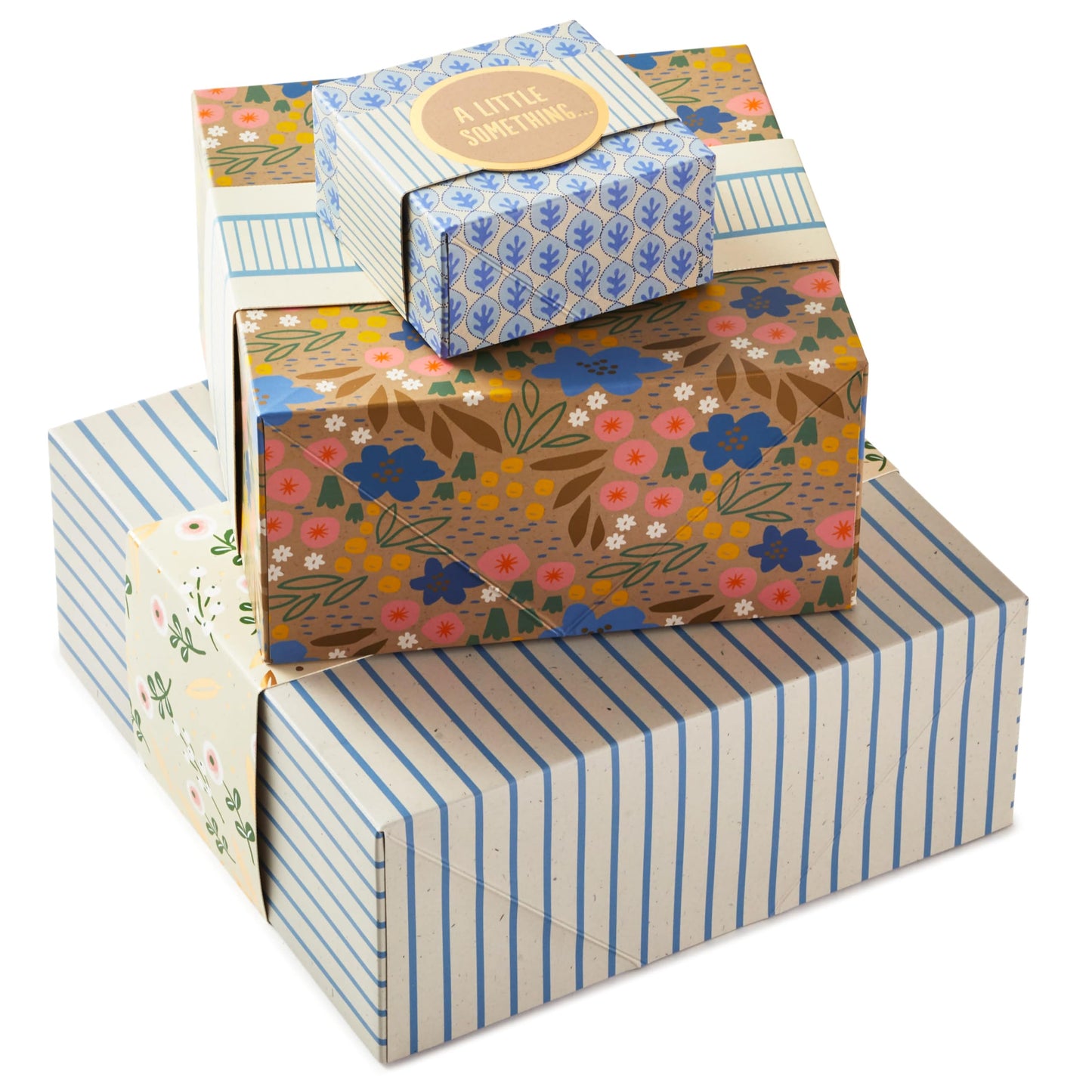 Hallmark Gift Boxes 3-Pack Assorted Sizes (Flowers and Stripes) for Valentine's Day, Birthdays, Bridal Showers, Mother's Day, Best Friends, Gifts for Her, Wrapped Treats and Cookies