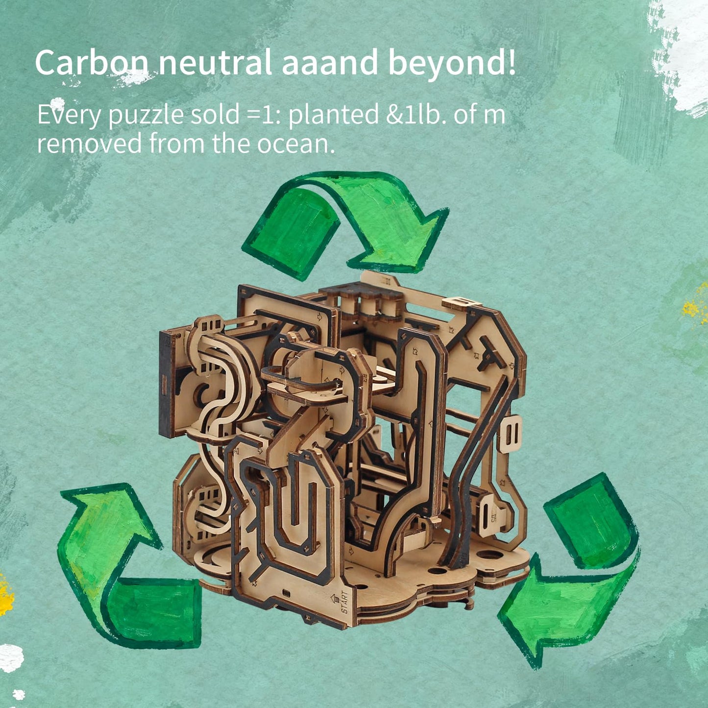 NOELKING 3D Wooden Puzzle Marble Maze, Brain Teaser Puzzle Maze Ball Game for Kids & Adults, Challenging Wood Labyrinth 3D Puzzle Toy, Wood Craft Kit for Home Office Decor, Gift for Kids Teen Adults