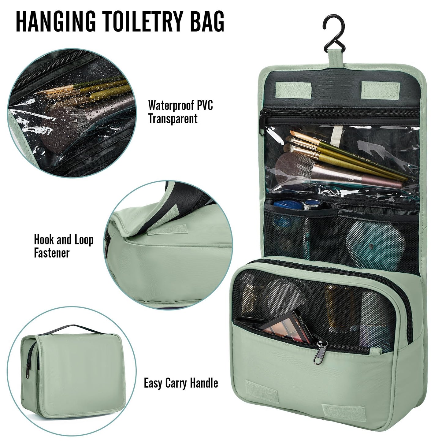 Veken 8 Set Packing Cubes for Travel Essentials, Suitcase Organizer Bags in 4 Sizes, Carry-On Luggage Accessories with Large Laundry & Hanging Toiletry Bag, Must-Have for Airplane, Road Trip & Camping