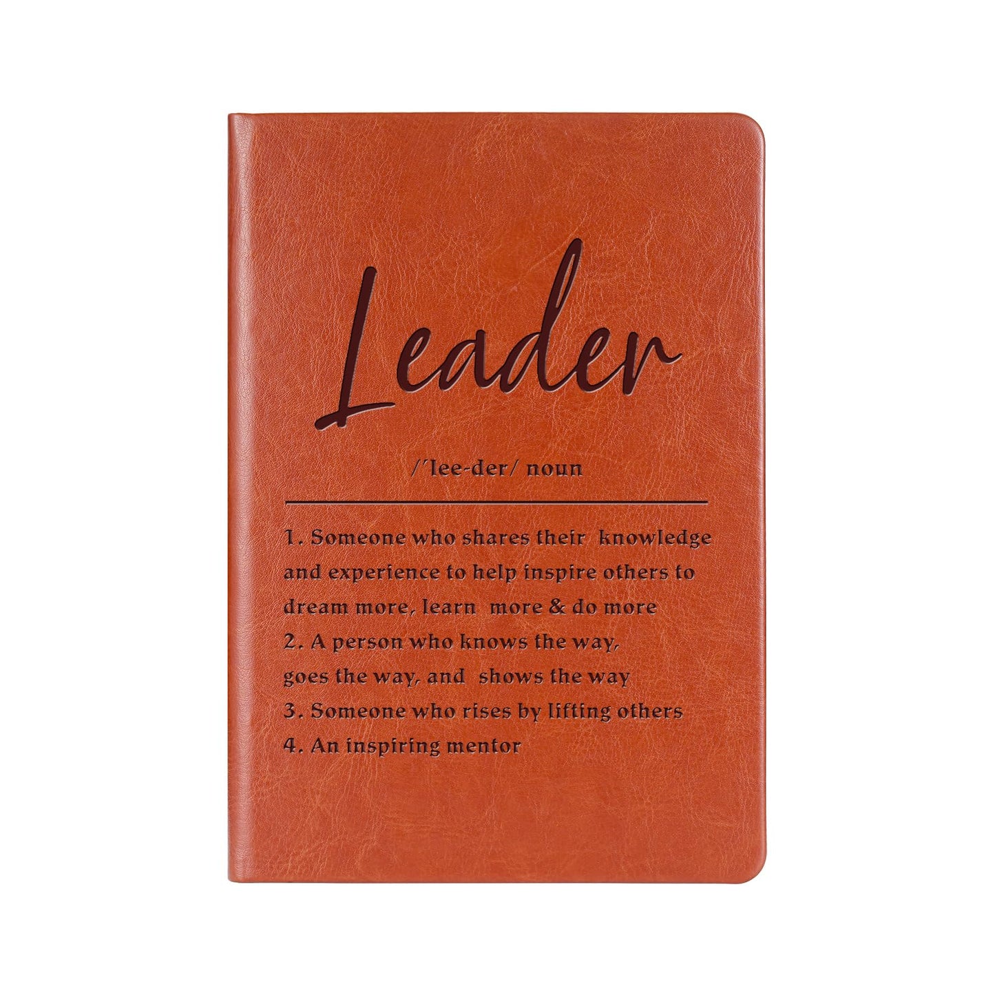 WHLBHG Leadership Gifts Boss Gift Leather Journals for Writing Appreciation Gifts for Men Executive Notebook for Work Coworkers Manager Gift for Women(Leader Definition)