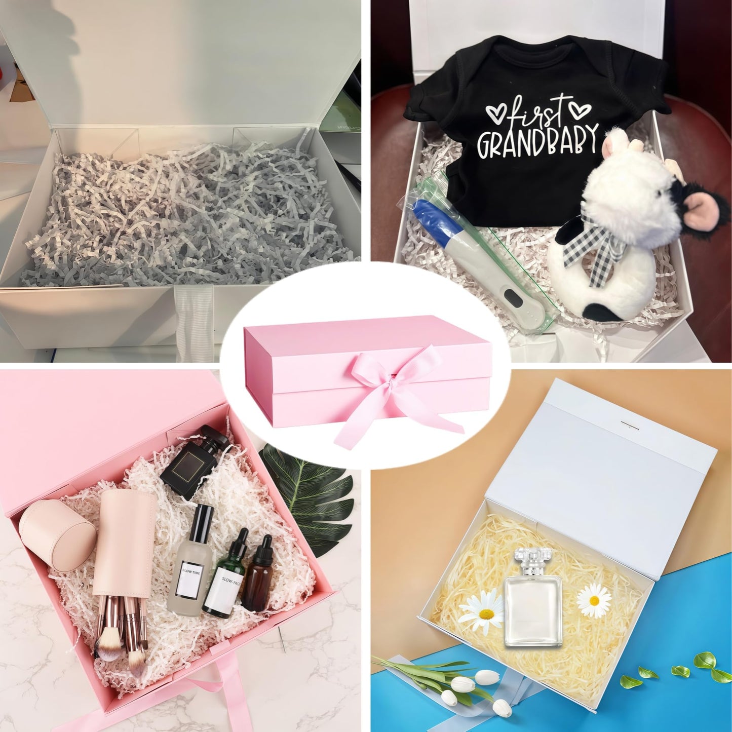 iefoah Pink Gift Box for Presents 12.4×10.2×3.5'' Gift Boxes with Lids Magnetic Closure Groomsman Bridesmaid Proposal Box for Wedding Birthday Valentine Bridal Showers Gift Packaging