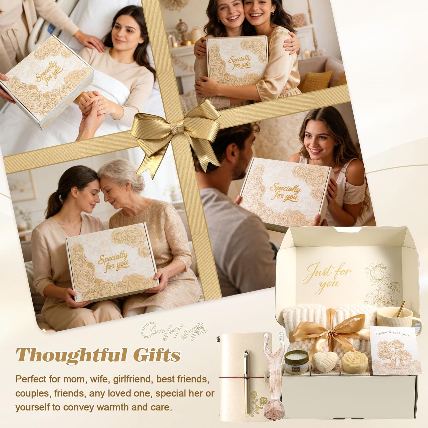 Gifts for Womens Birthday Gift for Women Self Care Mothers Day Gift for Mom Wife Grandma Sister Friend - Thinking of You Relaxation Gift Spa Gifts Baskets for Women, Get Well Comfort Gifts for Women